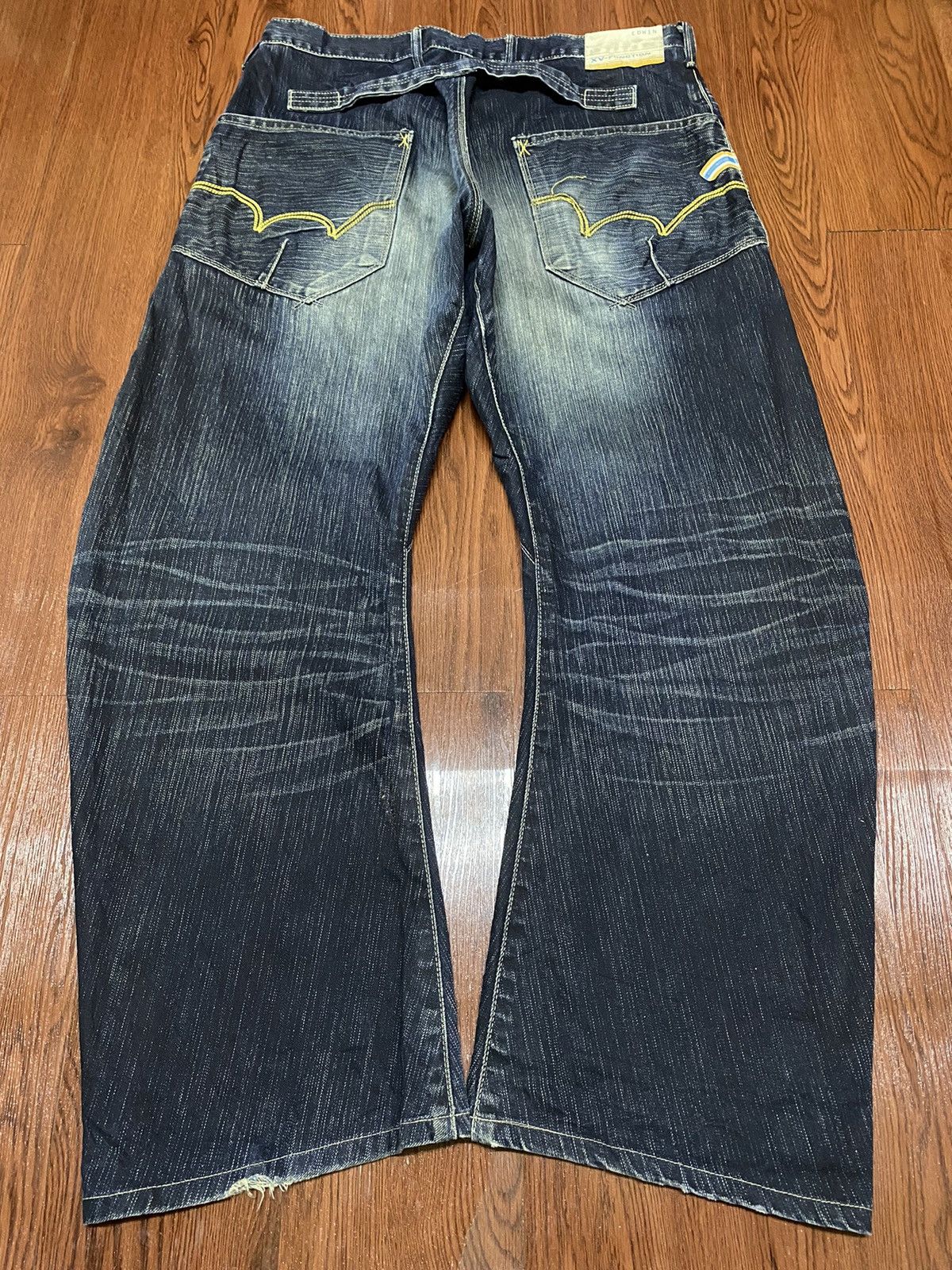 Edwin Japanese Brand Edwin XV Baggy Twisted Leg Distressed Jeans Size US 34 / EU 50 - 2 Thumbnail
