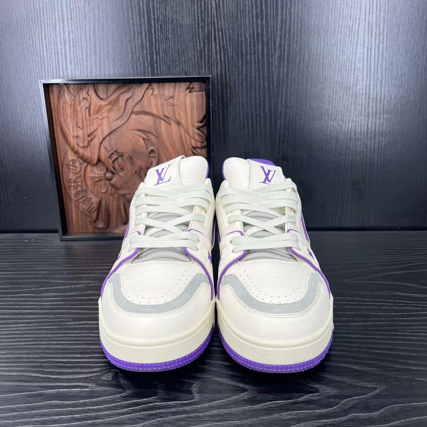 Louis Vuitton LV Trainers White Purple US 7 Mint Size US 8 / EU 41 - 5 Thumbnail