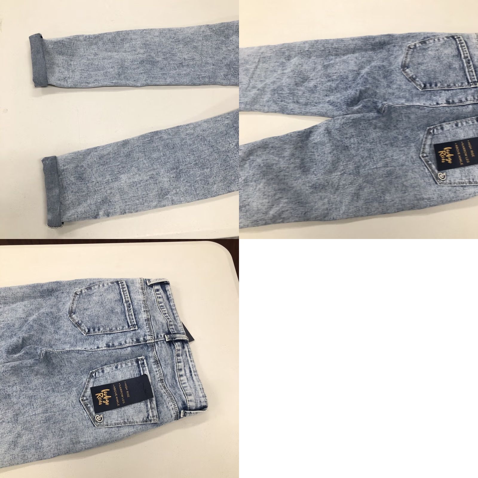 Vintage Indigo Rein Jeans Slim Ankle 26x26 NWT Blue Denim Stretch 5/26 High Rise Narrow Leg 5-Pocket Style Women Mens Size 27" / US 4 / IT 40 - 9 Thumbnail