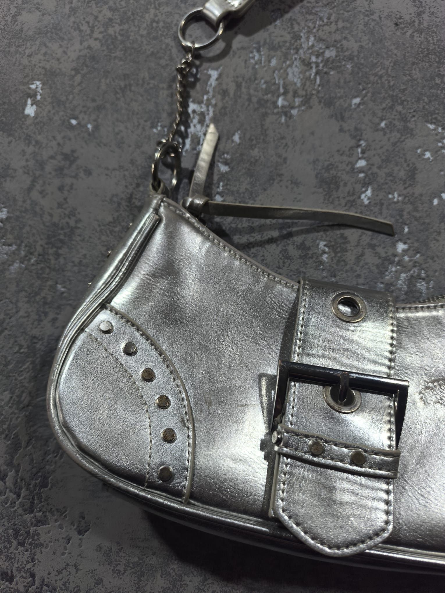 Hysteric Glamour Metallic Silver Y2k Shoulder-Bag Size ONE SIZE - 8 Thumbnail