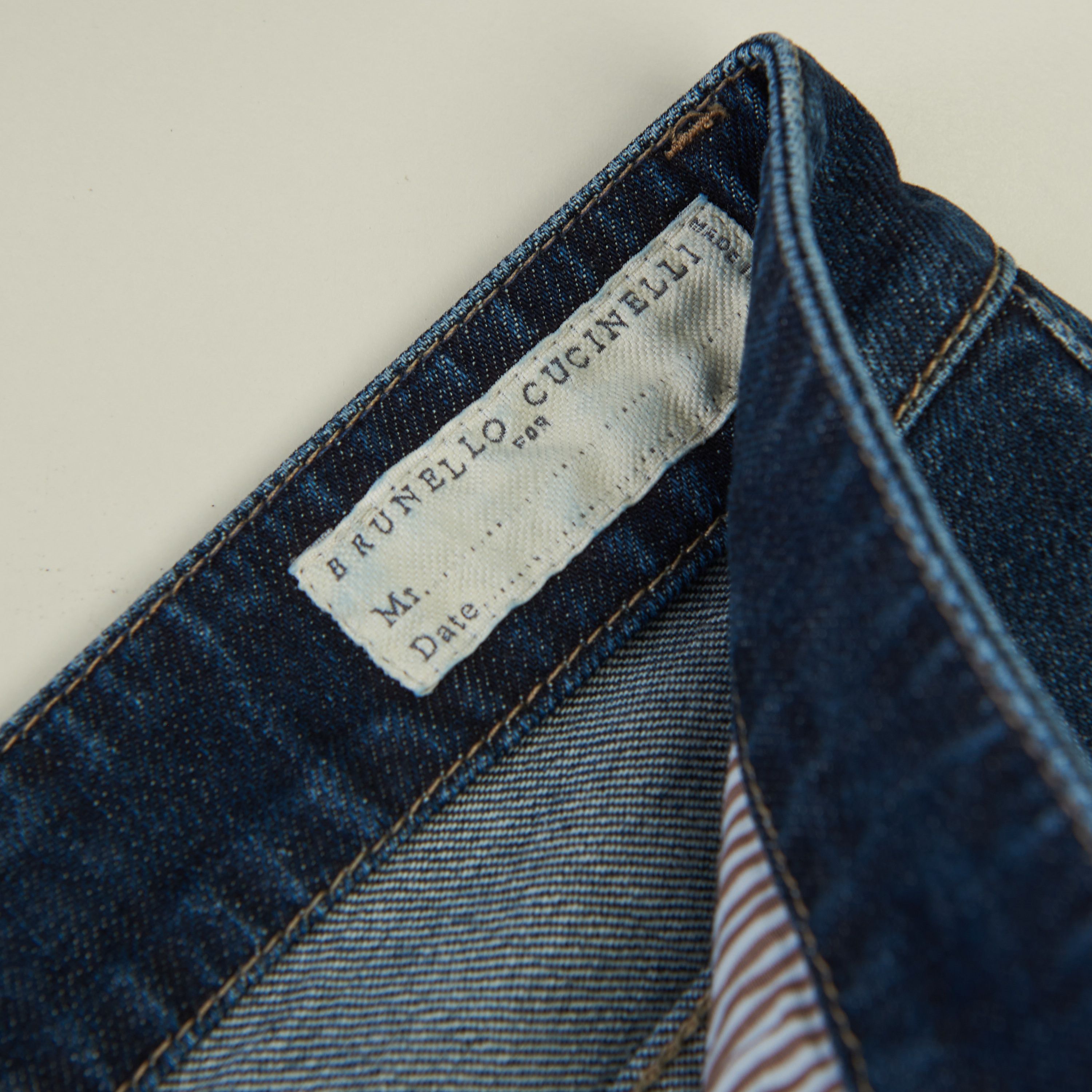 Brunello Cucinelli Slim Fit Five Pocket Jeans Trousers In Dark Blue Denim Size US 40 / EU 56 - 15 Thumbnail