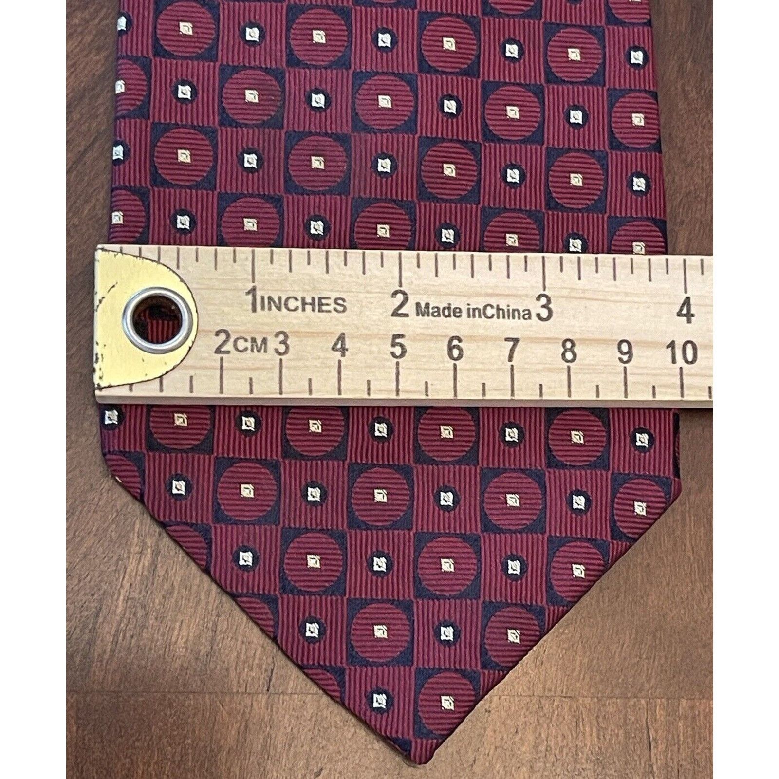Nautica Nautica Burgundy Imported Silk Men’s Neck Tie Made In Usa Size ONE SIZE - 4 Thumbnail