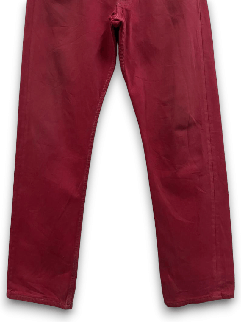 Levi's Vintage 90s Levis 501 Ripped Loose Red Jeans 33x30 Size US 33 - 6 Thumbnail