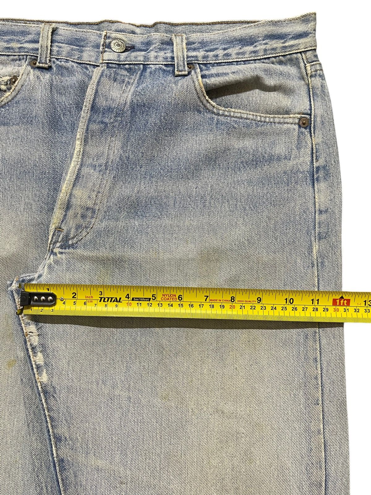 Levi's Crazy 70s Vintage Levis 501 Blue Light Mud Wash Distressed Size US 34 / EU 50 - 15 Thumbnail
