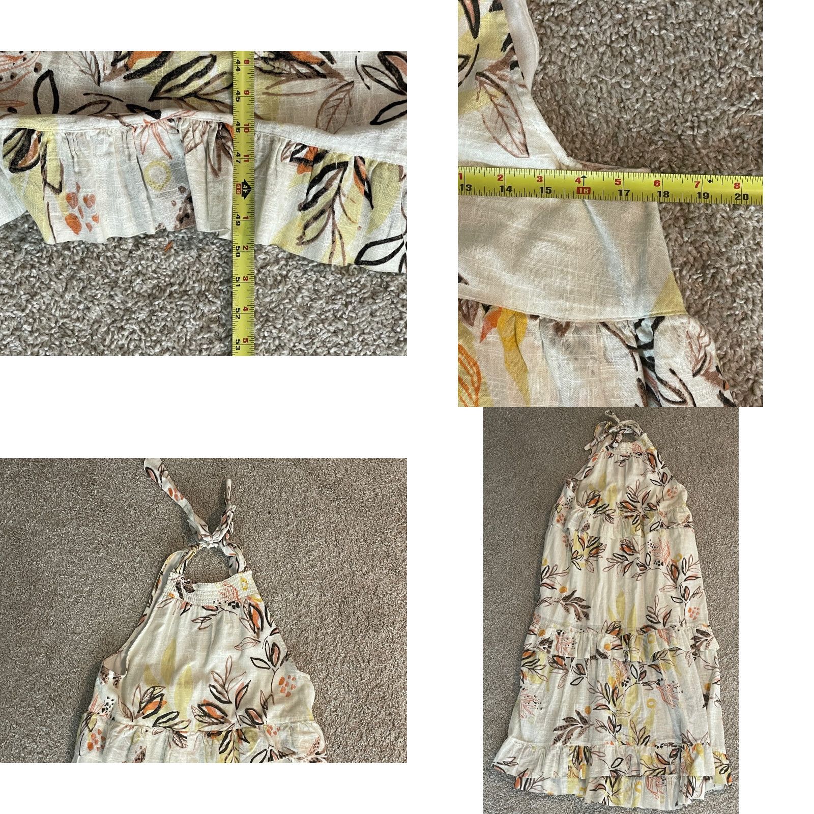 hibiscus print maxi dress Daisy Dress in Hibiscus Border Large / Blue