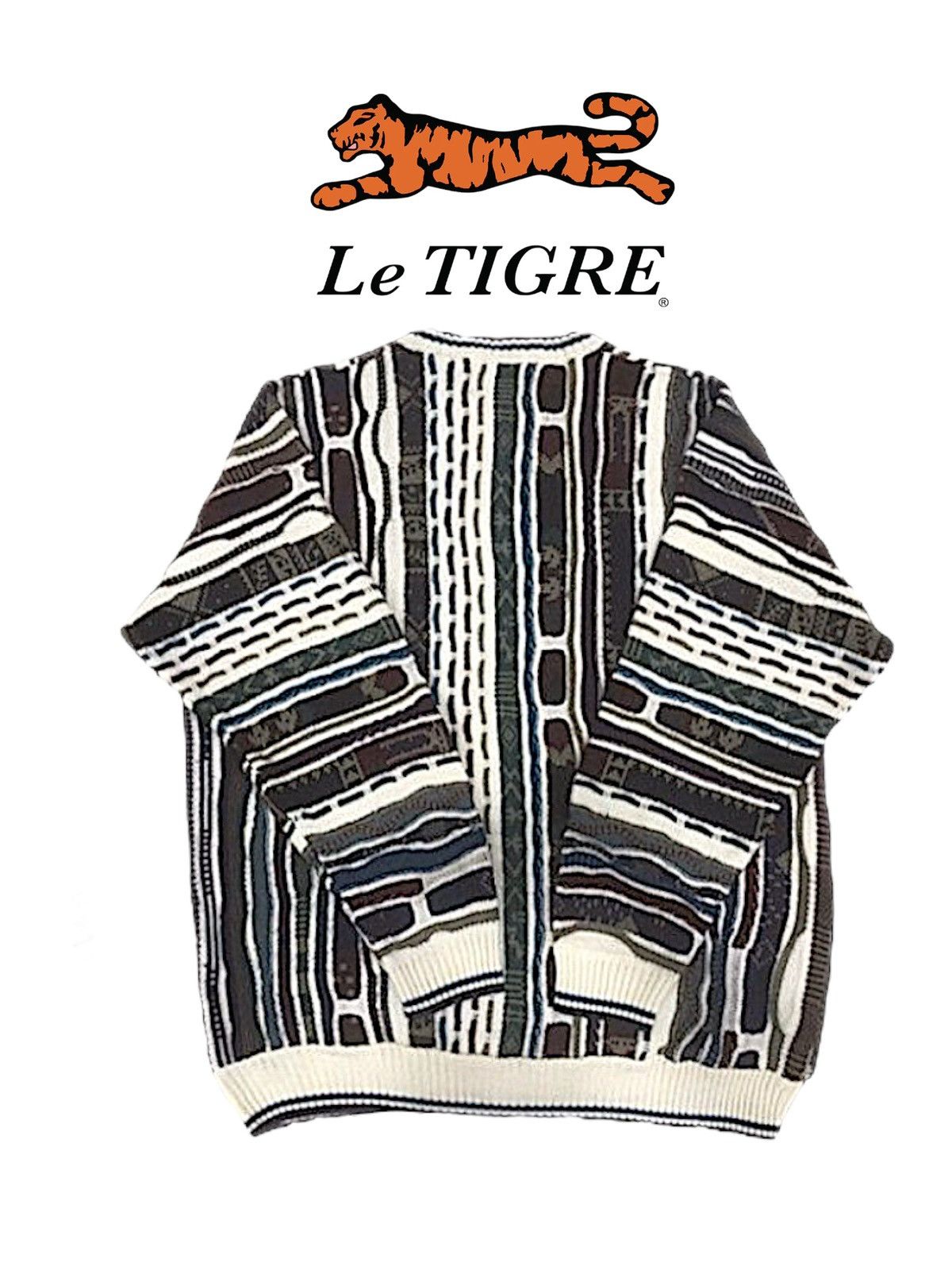 Le TIGRE Le Tigre Coogi Inspire Mix Multicolour Knitwear Size US XXL / EU 58 / 5 - 2 Thumbnail