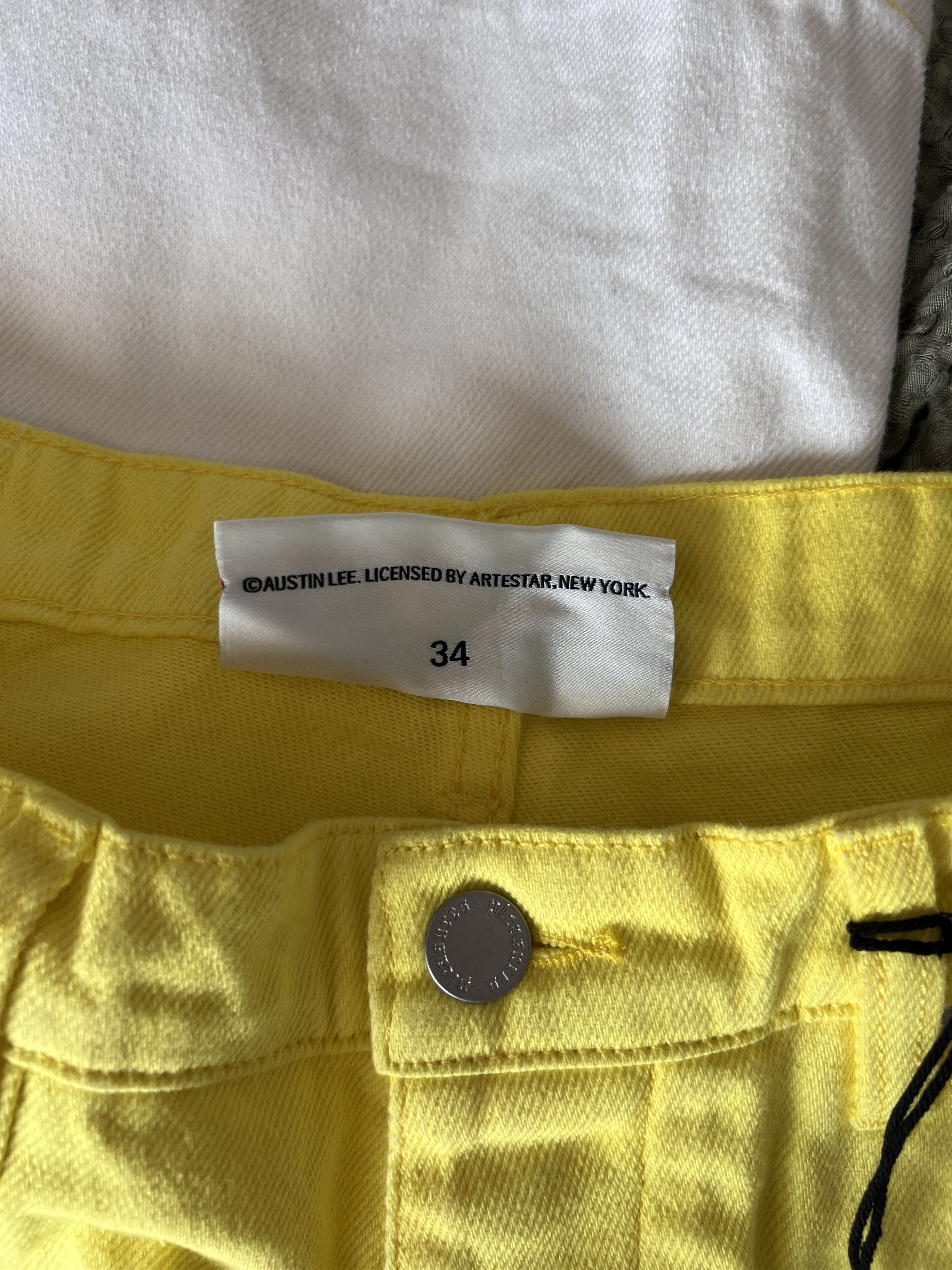 Pleasures Pleasures Austin Lee Human Eye Baggy Jeans in Yellow Size US 34 / EU 50 - 9 Thumbnail