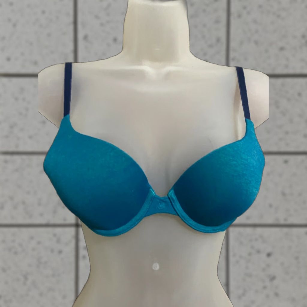 Victoria's Secret Victoria's Secret 32B Padded Perfect Coverage Bra Blue EUC Size ONE SIZE - 1 Thumbnail