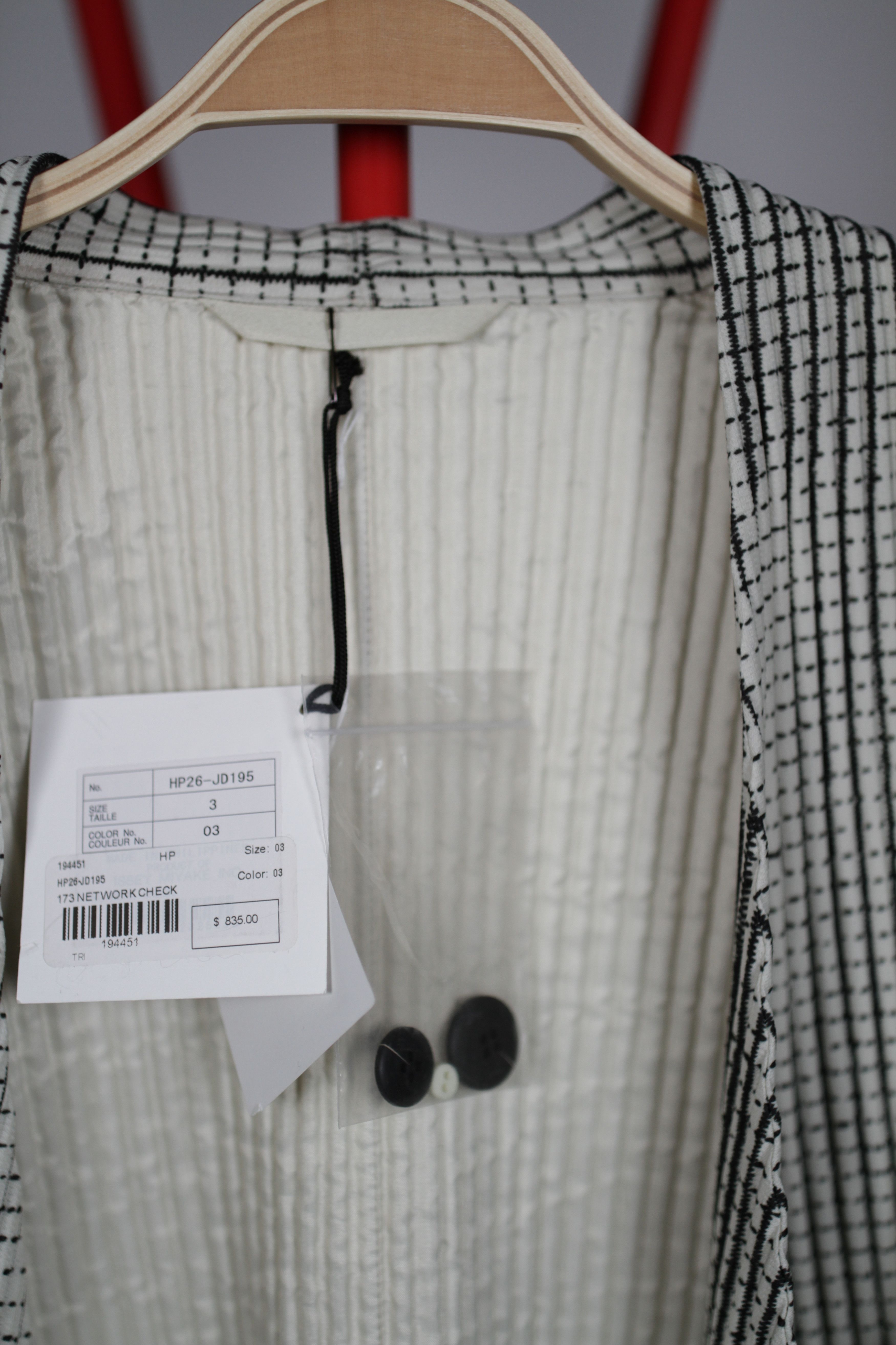 Issey Miyake Network Check Jacket Size US L / EU 52-54 / 3 - 6 Thumbnail