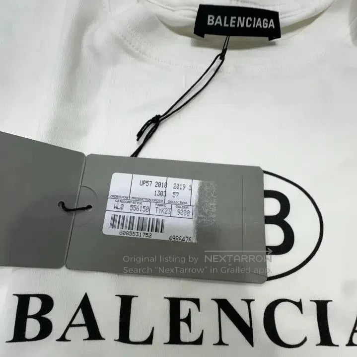 Balenciaga Balenciaga Logo Print Short Sleeve T. Size US S / EU 44-46 / 1 - 4 Thumbnail