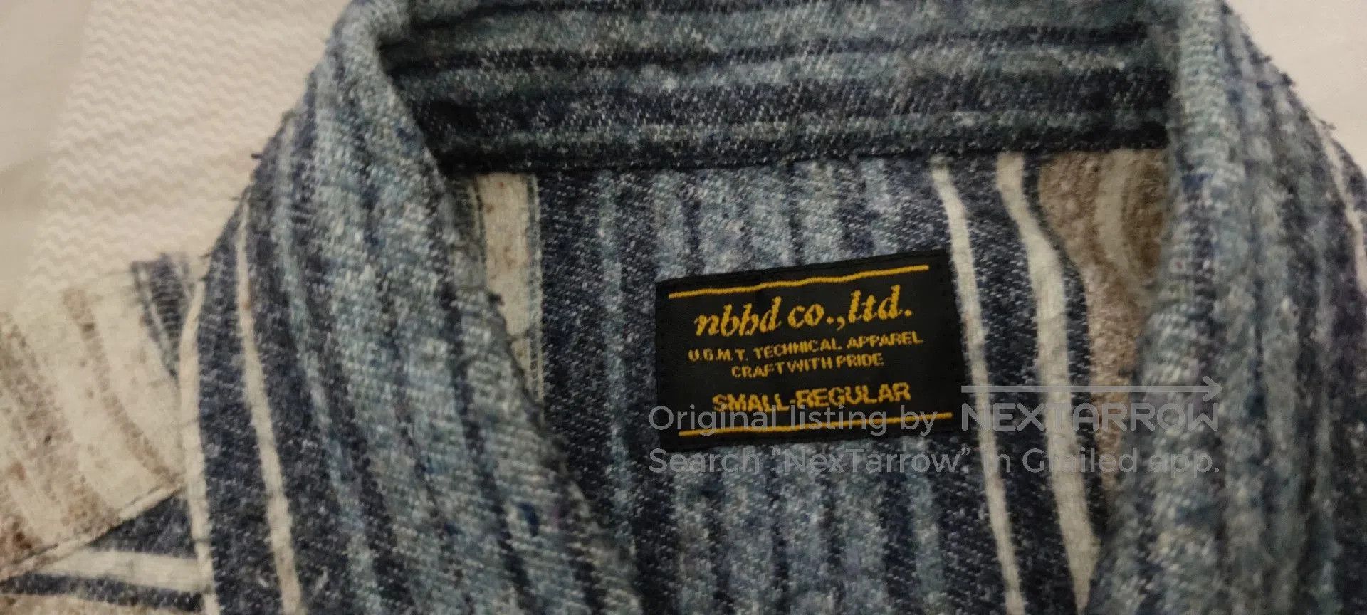 Neighborhood striped long sleeve shirt in blue color. Size US S / EU 44-46 / 1 - 4 Thumbnail