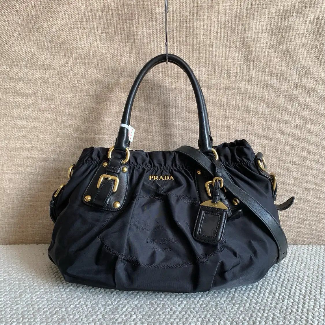 Prada PRADA Gaufre black nylon shoulder bag detachable strap Size ONE SIZE - 1 Thumbnail