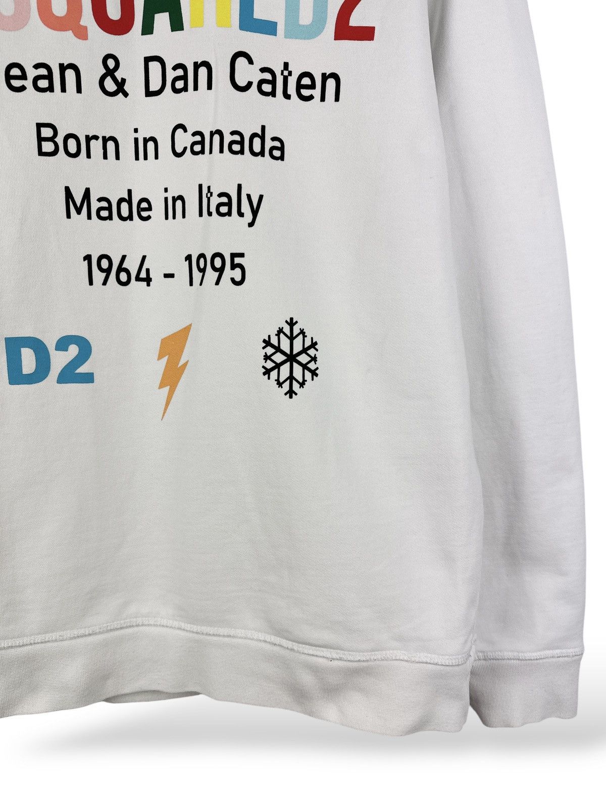 Dsquared2 Dsquared2 Men’s Rainbow Caten White Sweatshirt Graphic Print Size US M / EU 48-50 / 2 - 9 Thumbnail