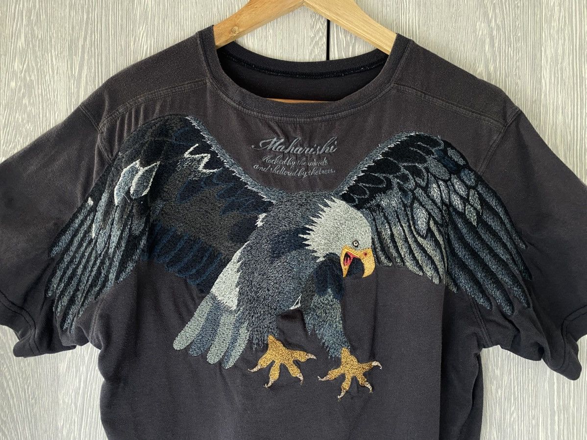 Japanese Brand 🗿Very rare Maharishi Archive t-shirt falcon Size US XL / EU 56 / 4 - 3 Thumbnail