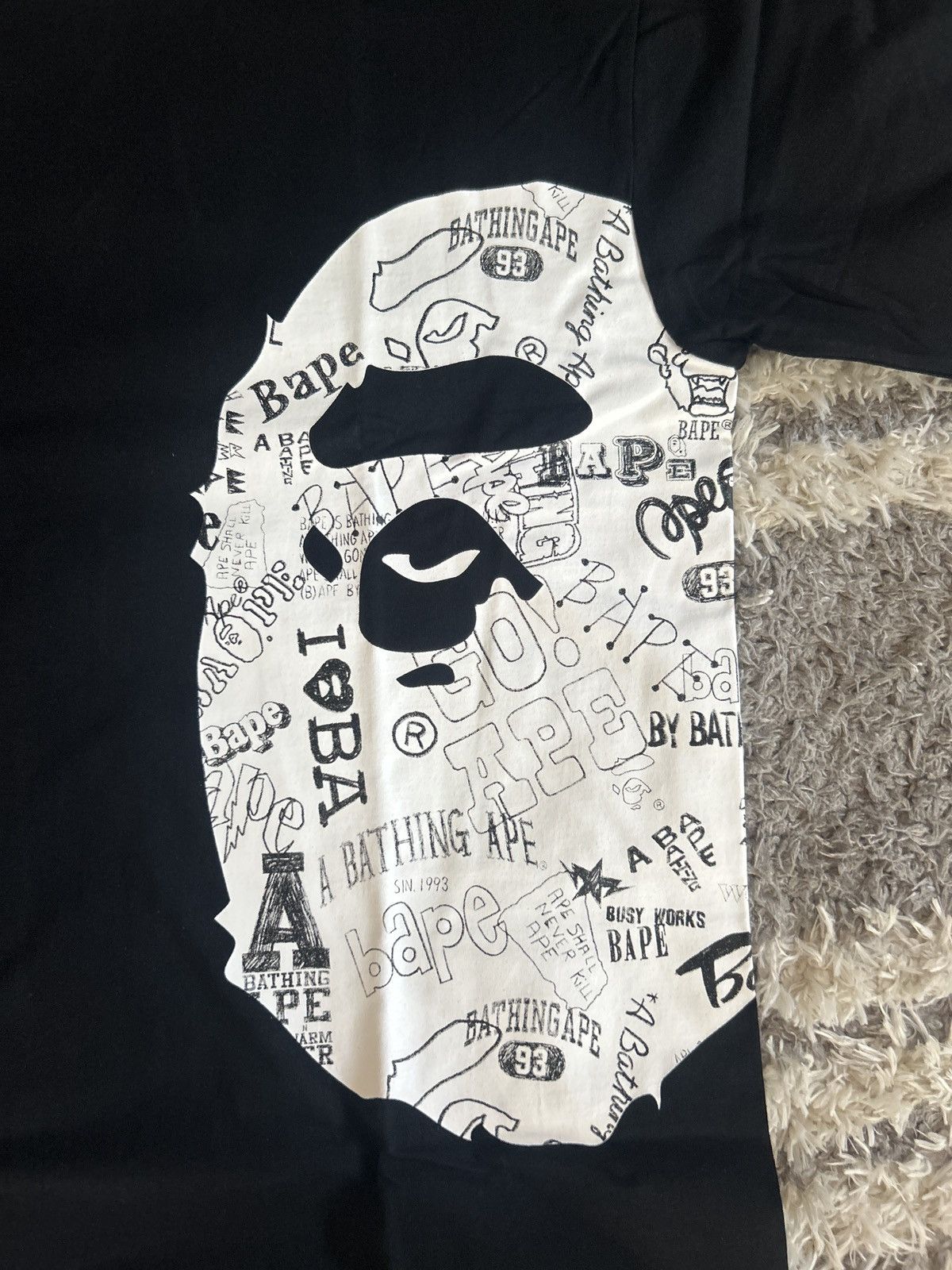 Bape Hand Draw Pattern Sode Big Ape Head Tee Size US XL / EU 56 / 4 - 2 Thumbnail