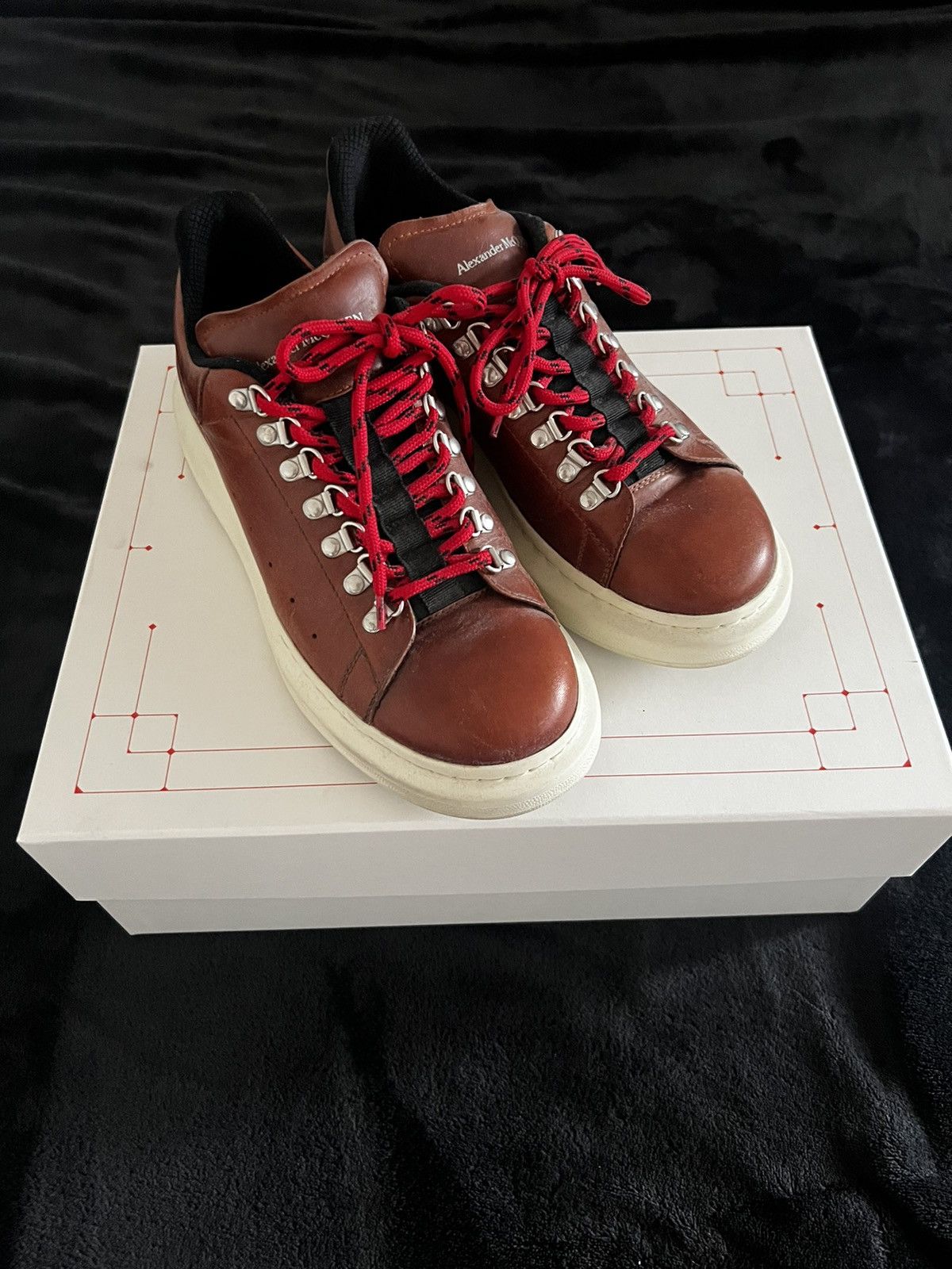 image of Alexander Mcqueen Brown Hybrid Hiking Boots, Men's (Size 7)