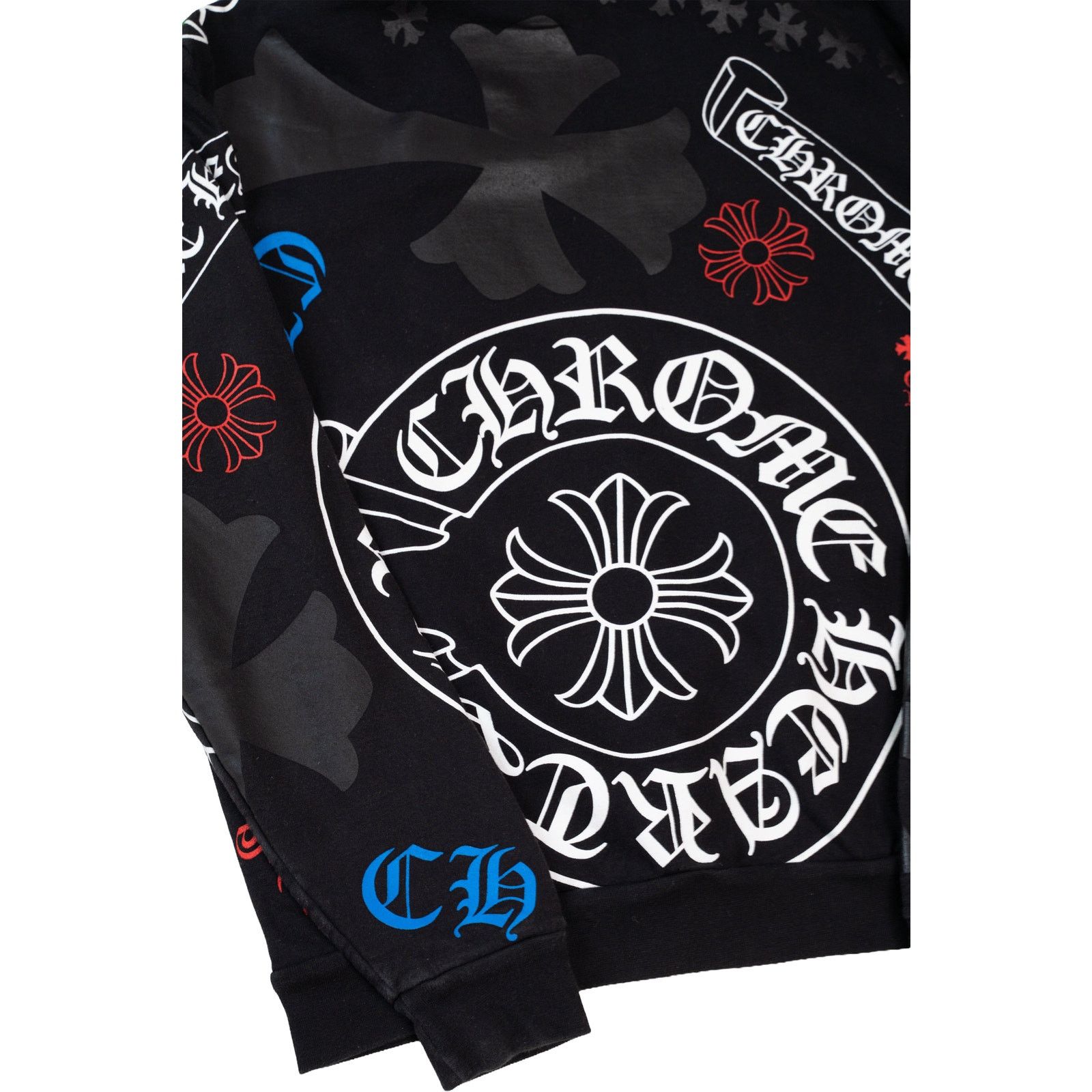 Chrome Hearts Stencil Hoodie 'Black/Multicolor' Size US S / EU 44-46 / 1 - 4 Thumbnail
