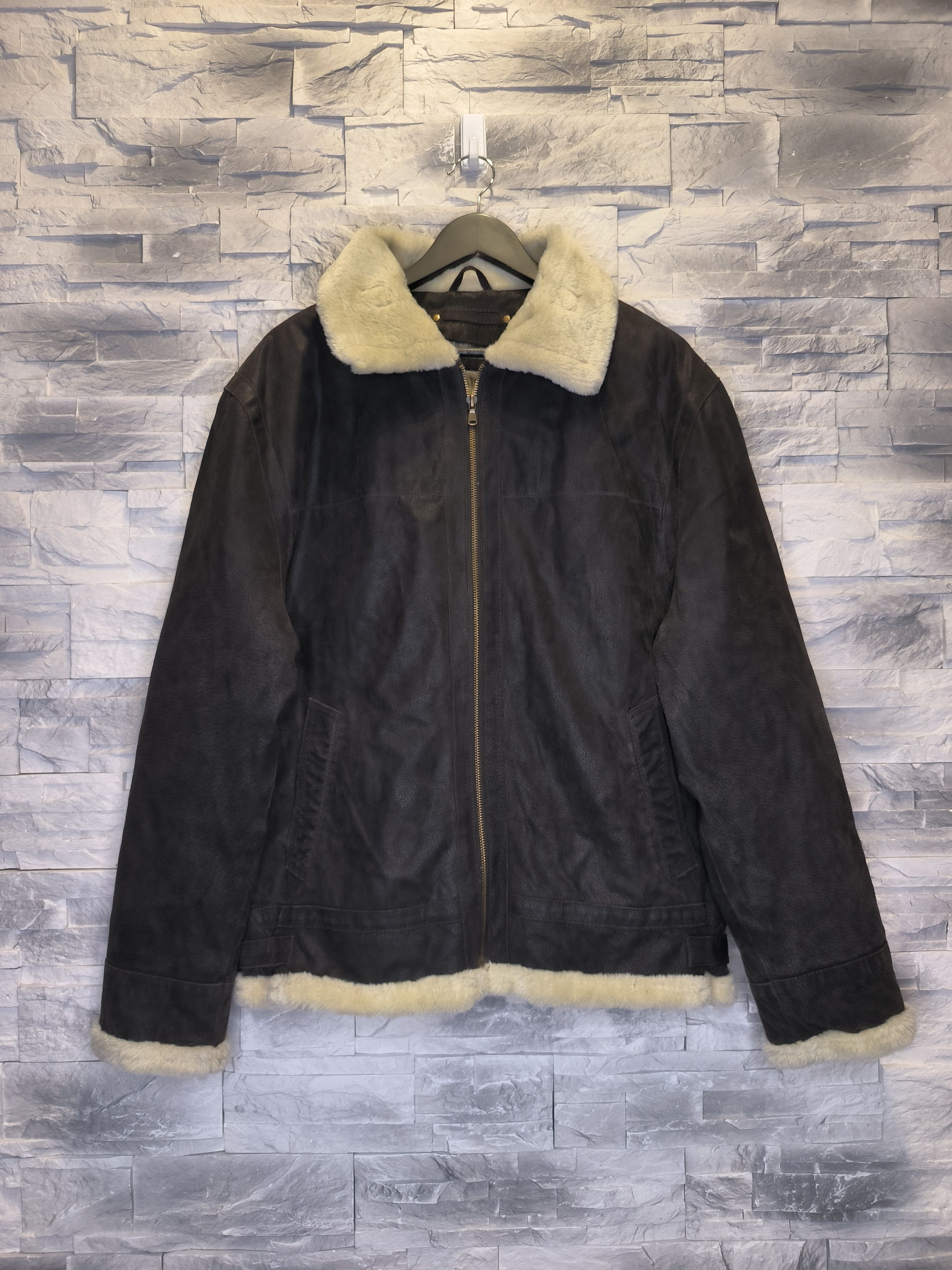 Other Vintage Aviator Jacket Bomber Leather Brown PJ8 Size US XL / EU 56 / 4 - 1 Thumbnail