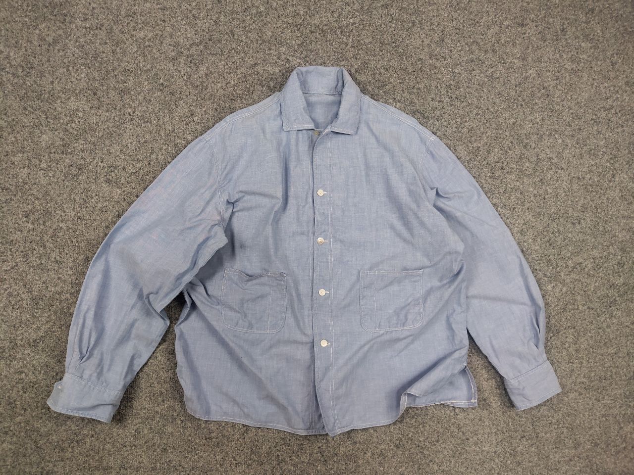 Vintage Vintage 60s-70s French Painter Two pocket Jacket Chore Shirt Size US M / EU 48-50 / 2 - 10 Thumbnail