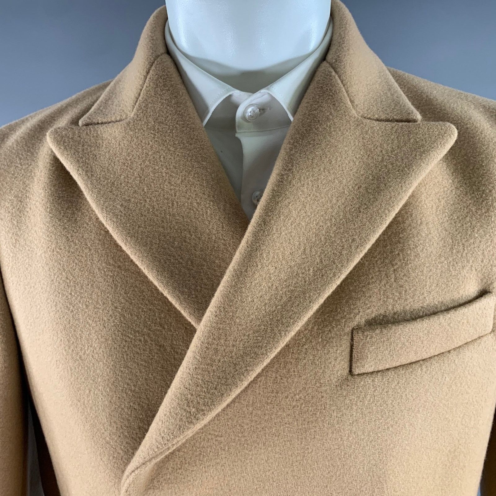 Nili Lotan NILI LOTAN Size M Tan Wool Peacoat Size M / US 6-8 / IT 42-44 - 2 Thumbnail