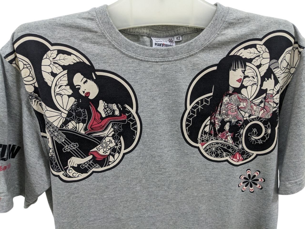 Japanese Brand HYSTERIC GLAMOUR INSPIRED T SHIRT GIRL TATTOO PEAK’D YELLOW Size US S / EU 44-46 / 1 - 4 Thumbnail