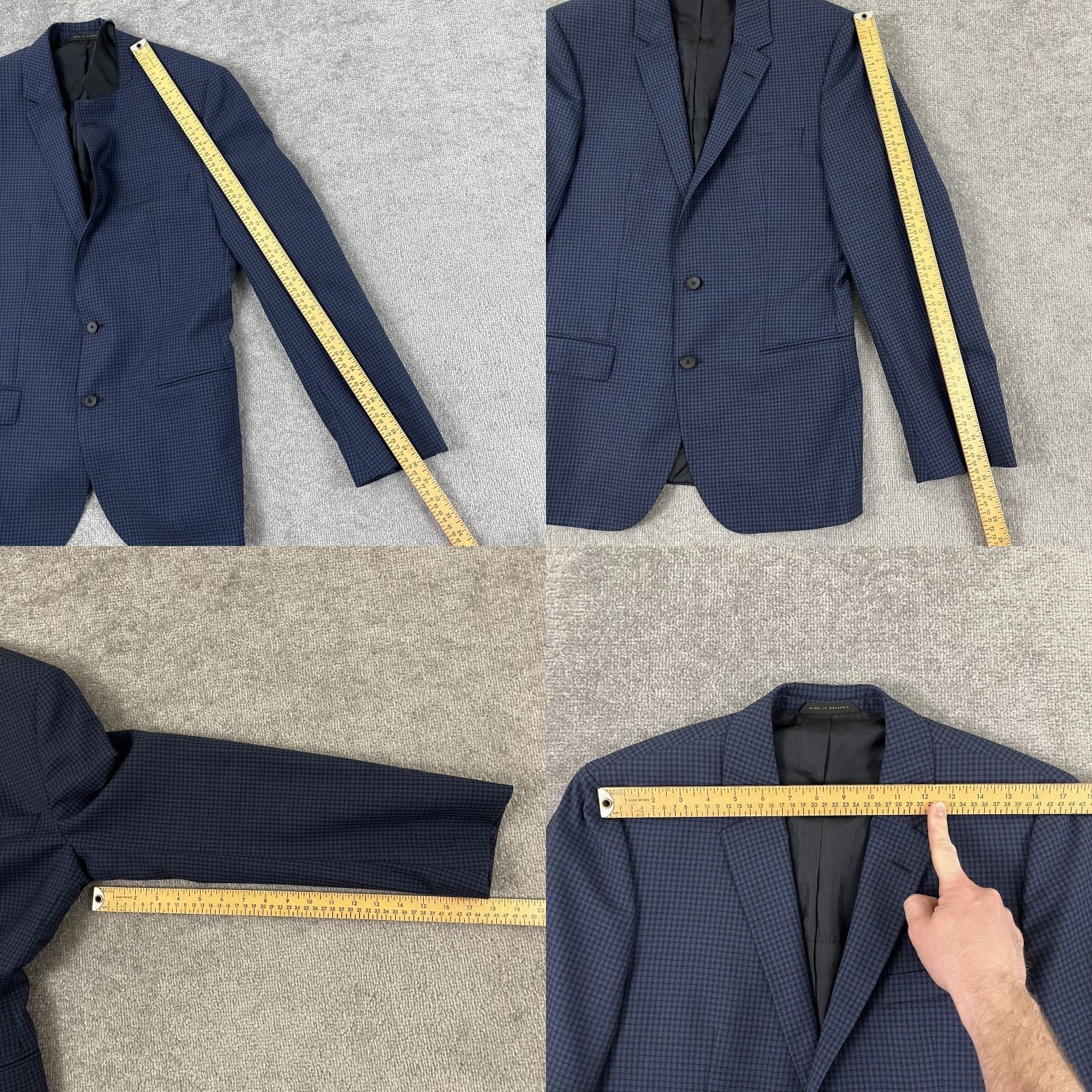 Hugo Boss HUGO BOSS Blazer Mens Size 40 Wool Plaid Multicolor Jacket Size 40R - 8 Thumbnail