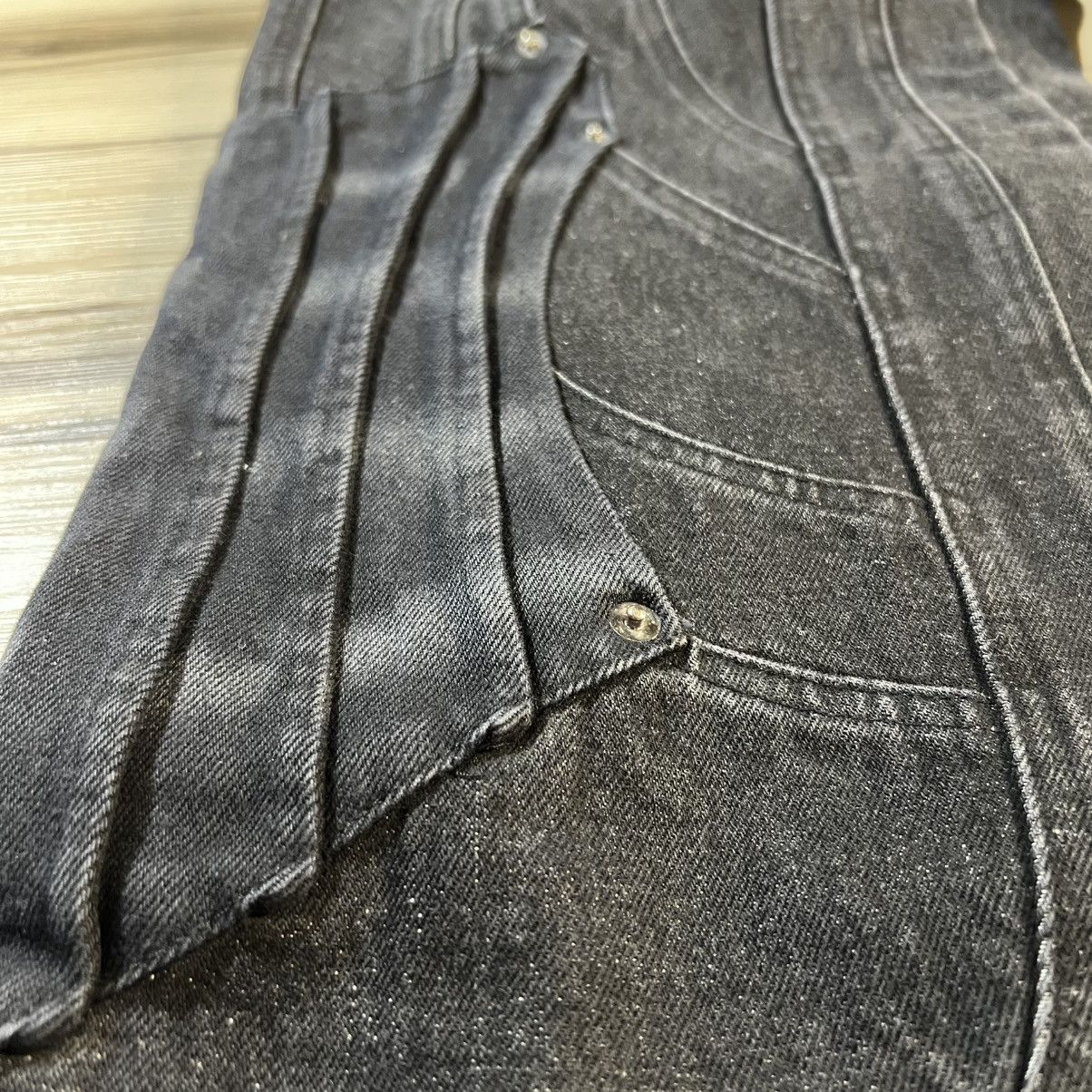 Bad Son Circuit Paneled Black Jeans Size US 34 / EU 50 - 10 Thumbnail