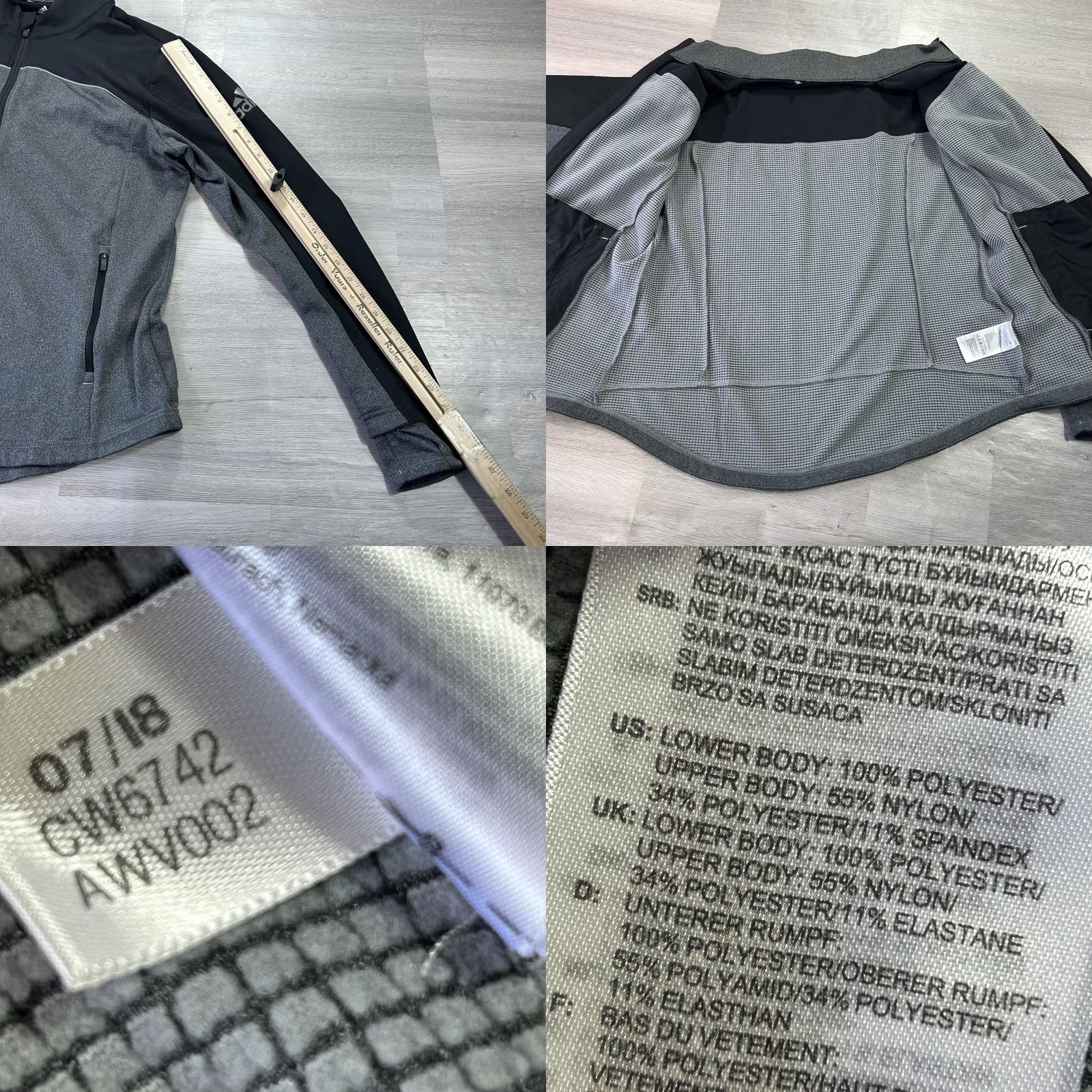 Adidas Adidas Golf Track Jacket Womens XL Gray Black Full Zip Athletic CW6742 Size XL / US 12-14 / IT 48-50 - 8 Thumbnail