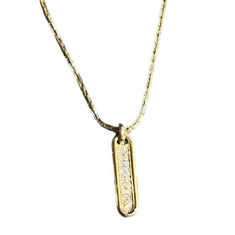 image of Christian Dior Monsieur Christian Dior Gold And Rhinestone Necklace Vintage, Women's