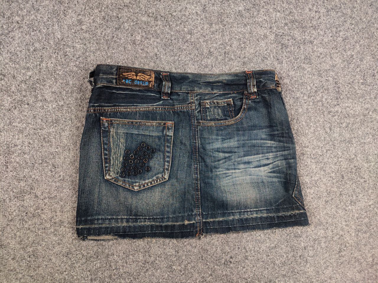 If Six Was Nine If Six Was Nine Sexy Vintage Japan Denim Mini Skirt Y2K Size 29" - 9 Thumbnail