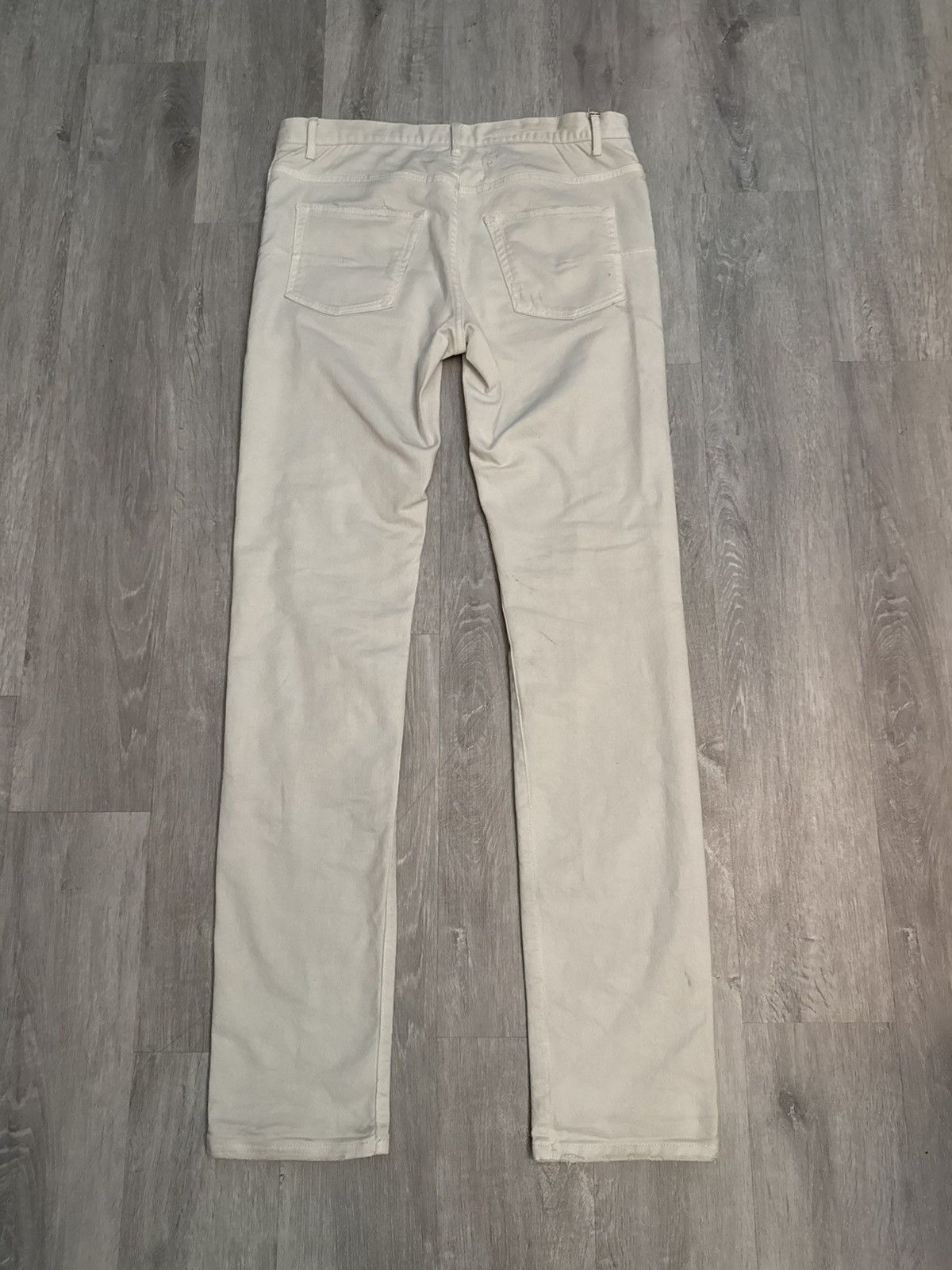 Dior Dior Hedi Slimane White Distressed Denim Size US 31 - 3 Thumbnail