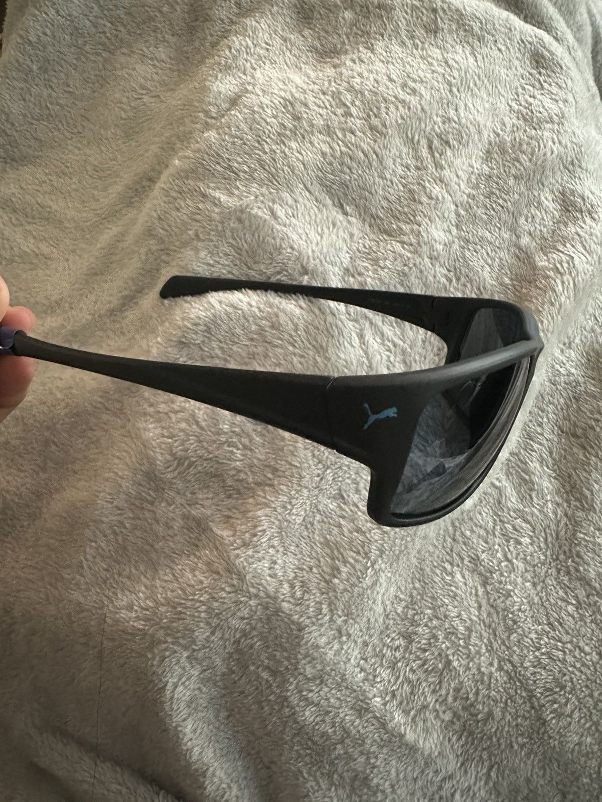 Puma Puma Men's Sunglasses PE0002S 008 Black-Blue 61-16-140 New Size ONE SIZE - 13 Thumbnail
