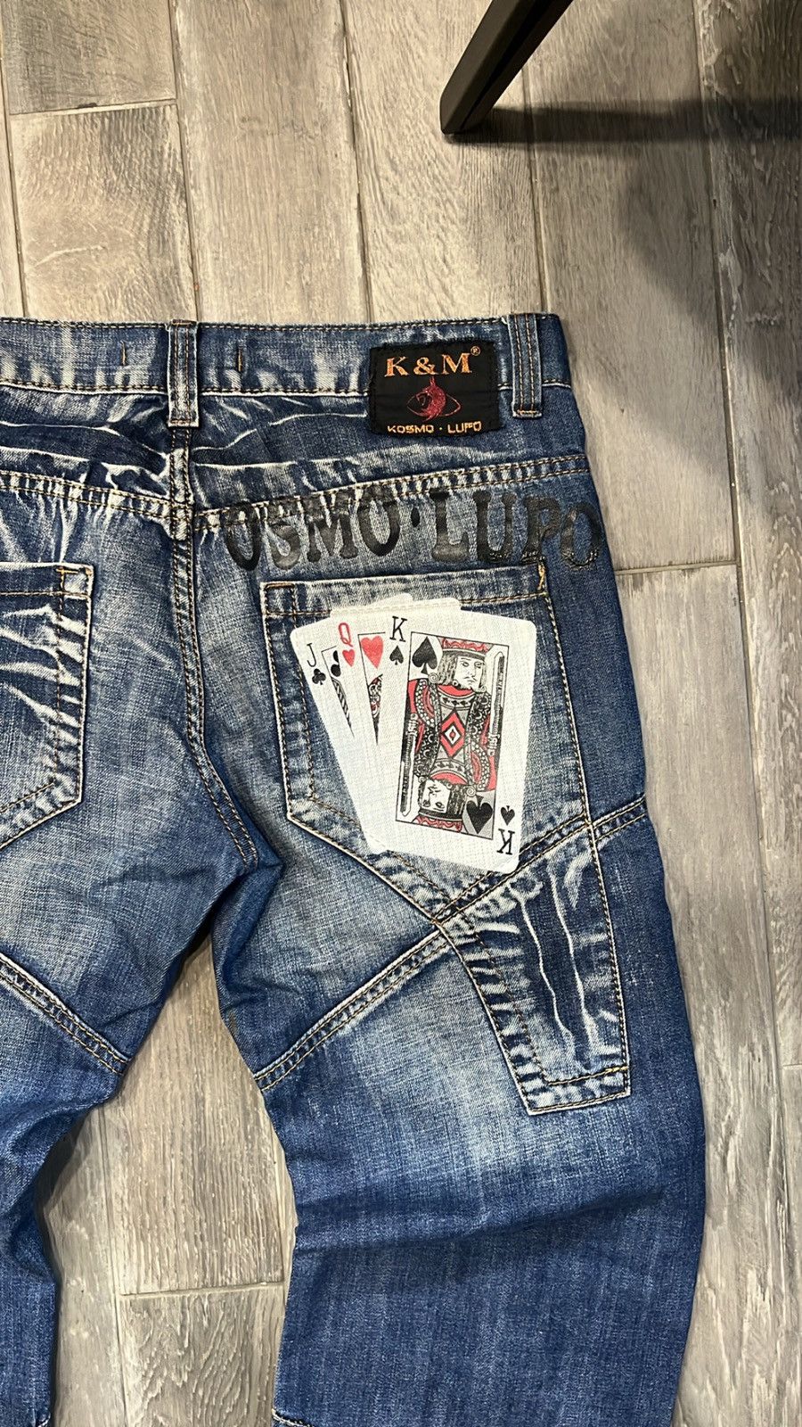 Japanese Brand Vintage hype Poker Kosmo & Lupo jeans Size US 32 / EU 48 - 9 Thumbnail