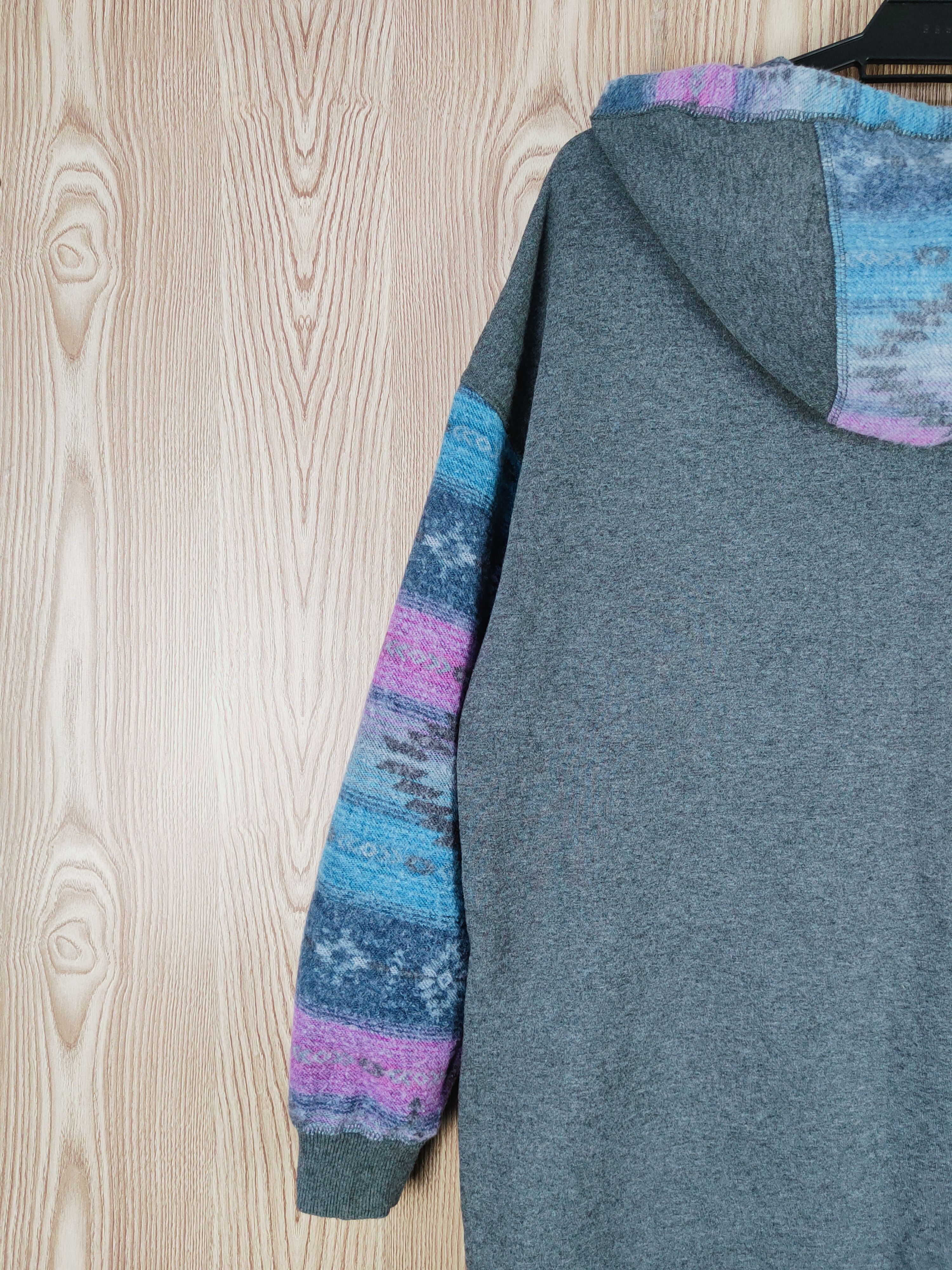Japanese Brand × Vintage Japanese Brand Dark Gray Hoodie Long Sweatshirts Size L / US 10 / IT 46 - 9 Thumbnail