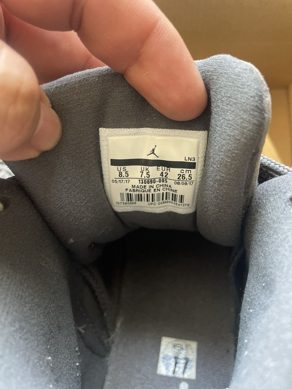 Jordan Brand Air Jordan 12 Retro Dark Grey Size US 8.5 / EU 41-42 - 4 Thumbnail