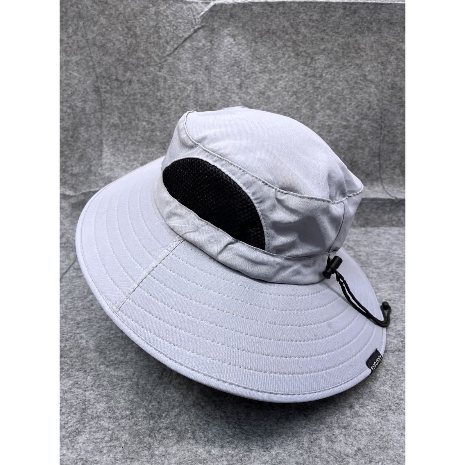 Vintage Einskey Sun Hat Adult One Size Gray Knit 100% Polyester Camp Outdoors Sun Hat Unisex Adults Size ONE SIZE - 5 Thumbnail