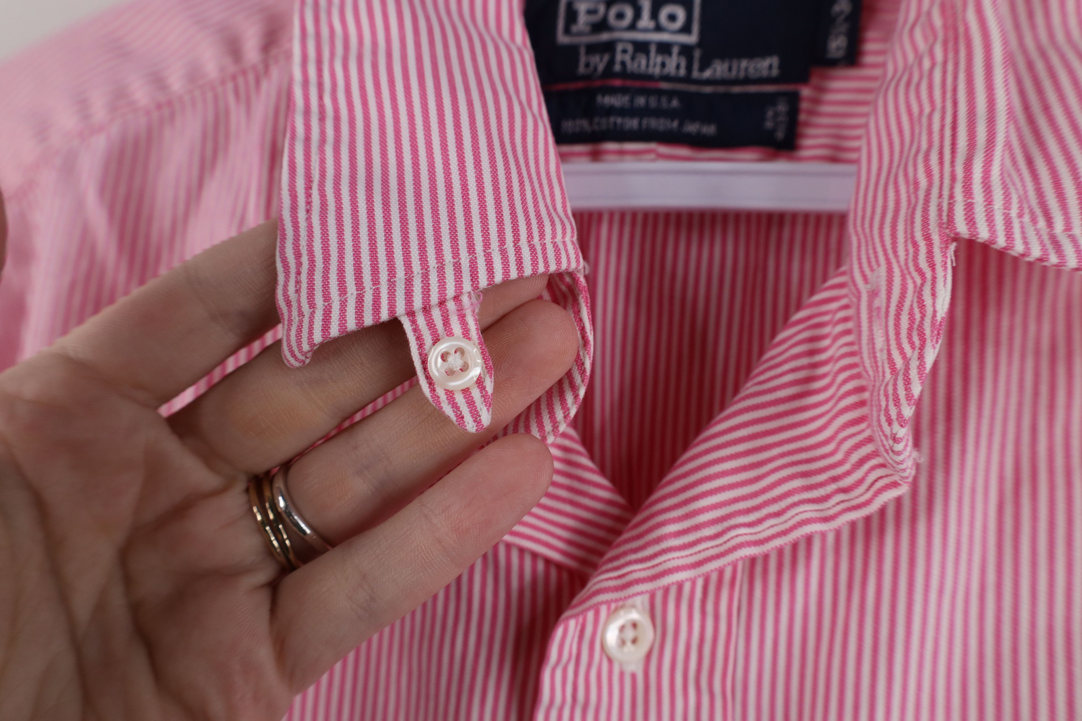 Ralph Lauren Vintage 70s 80s Ralph Lauren Collar Striped Button Shirt USA Size US M / EU 48-50 / 2 - 7 Thumbnail