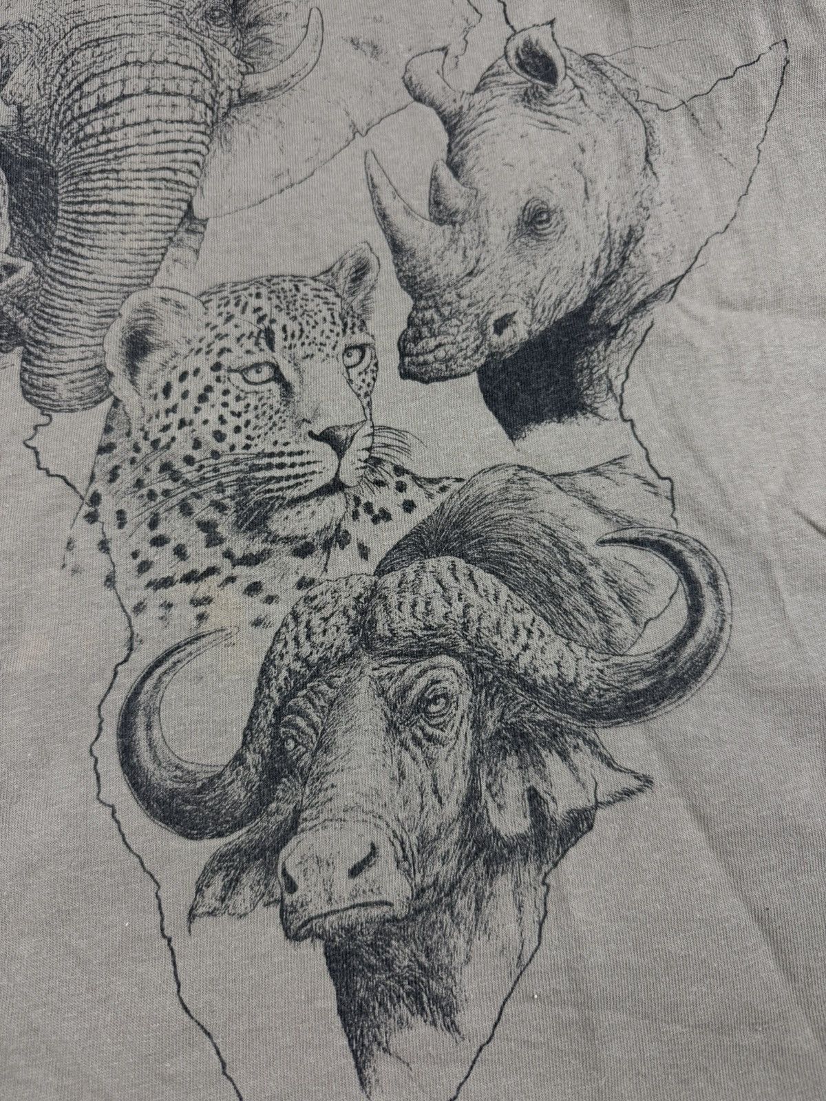 Vintage Vintage 90s Africa safari animal graphic tee lion elephant Size US XL / EU 56 / 4 - 5 Thumbnail