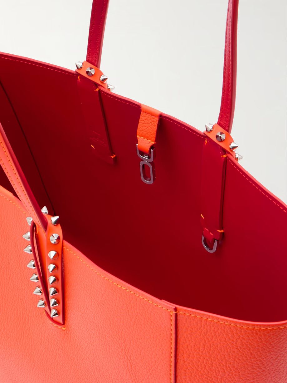 Christian Louboutin os11x0126 Size: OS / Cabata Small Spiked Tote Bag in Orange Size ONE SIZE - 5 Thumbnail