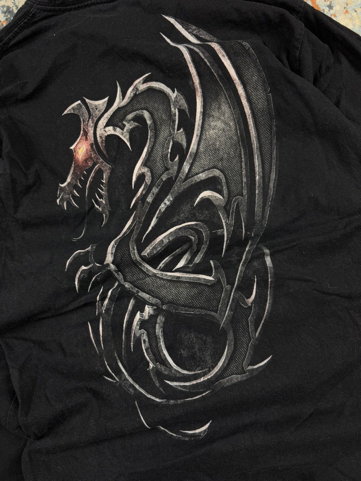Other × Vintage Vintage 00s Spiral fire dragon tribal all over print ls tee Size US M / EU 48-50 / 2 - 4 Thumbnail