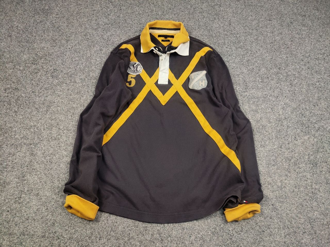 Tommy Hilfiger Vintage 90's Tommy Hilfiger rugby Shirt Polo Long Sleeve Size US L / EU 52-54 / 3 - 2 Thumbnail