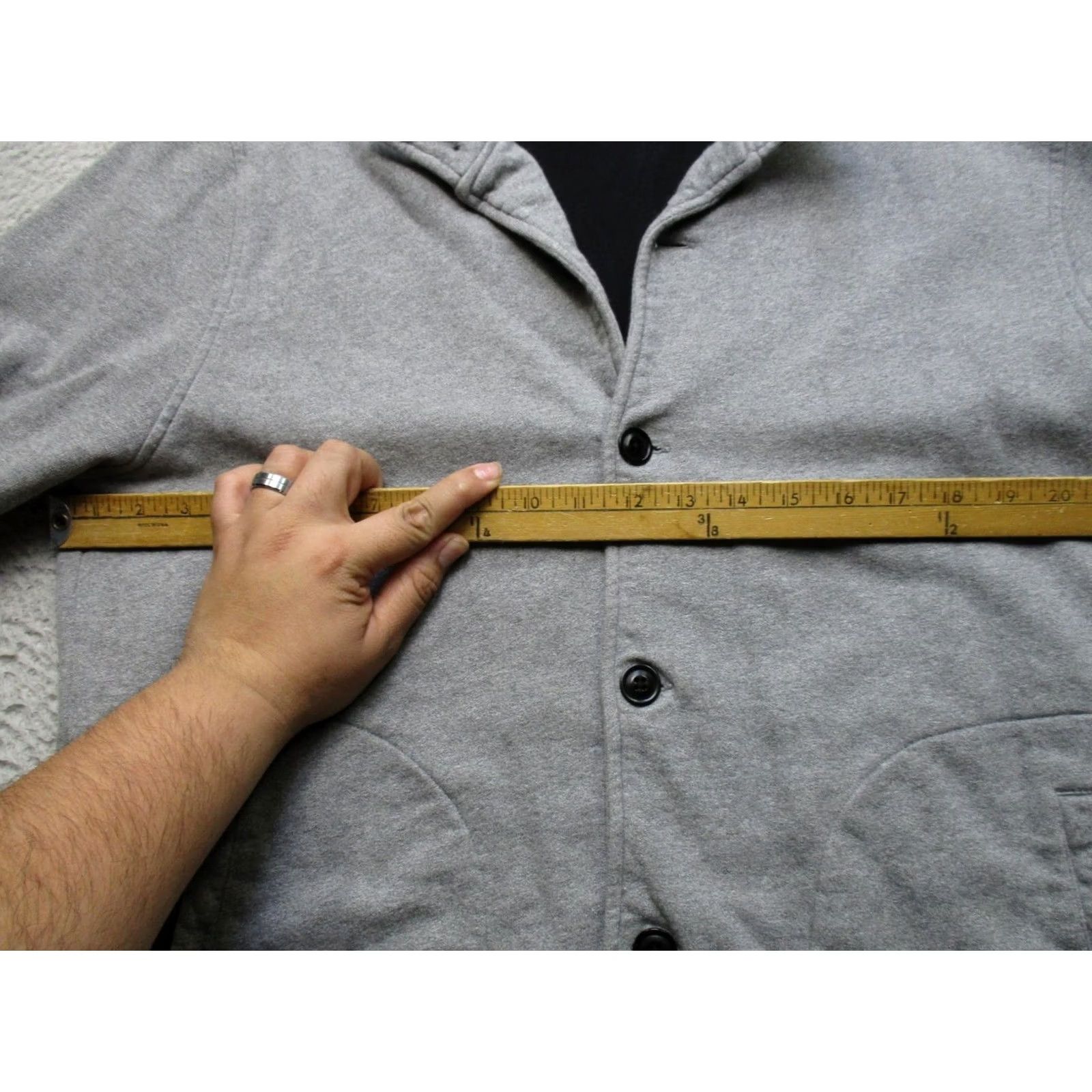 Bonobos Bonobos Jacket Mens L Gray Fleece Bomber Stand Collar Button Zip Pockets Slim Casual Travel Size US L / EU 52-54 / 3 - 6 Thumbnail