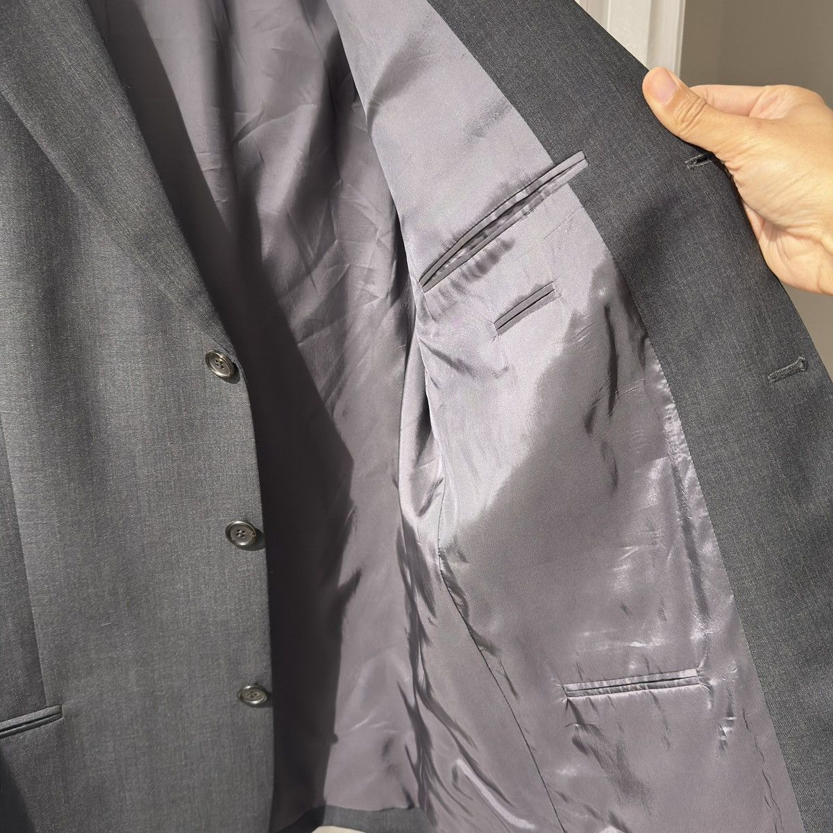 Hugo Boss Hugo Boss grey wool blazer, crafted from 100% virgin wool Size 40L - 11 Thumbnail