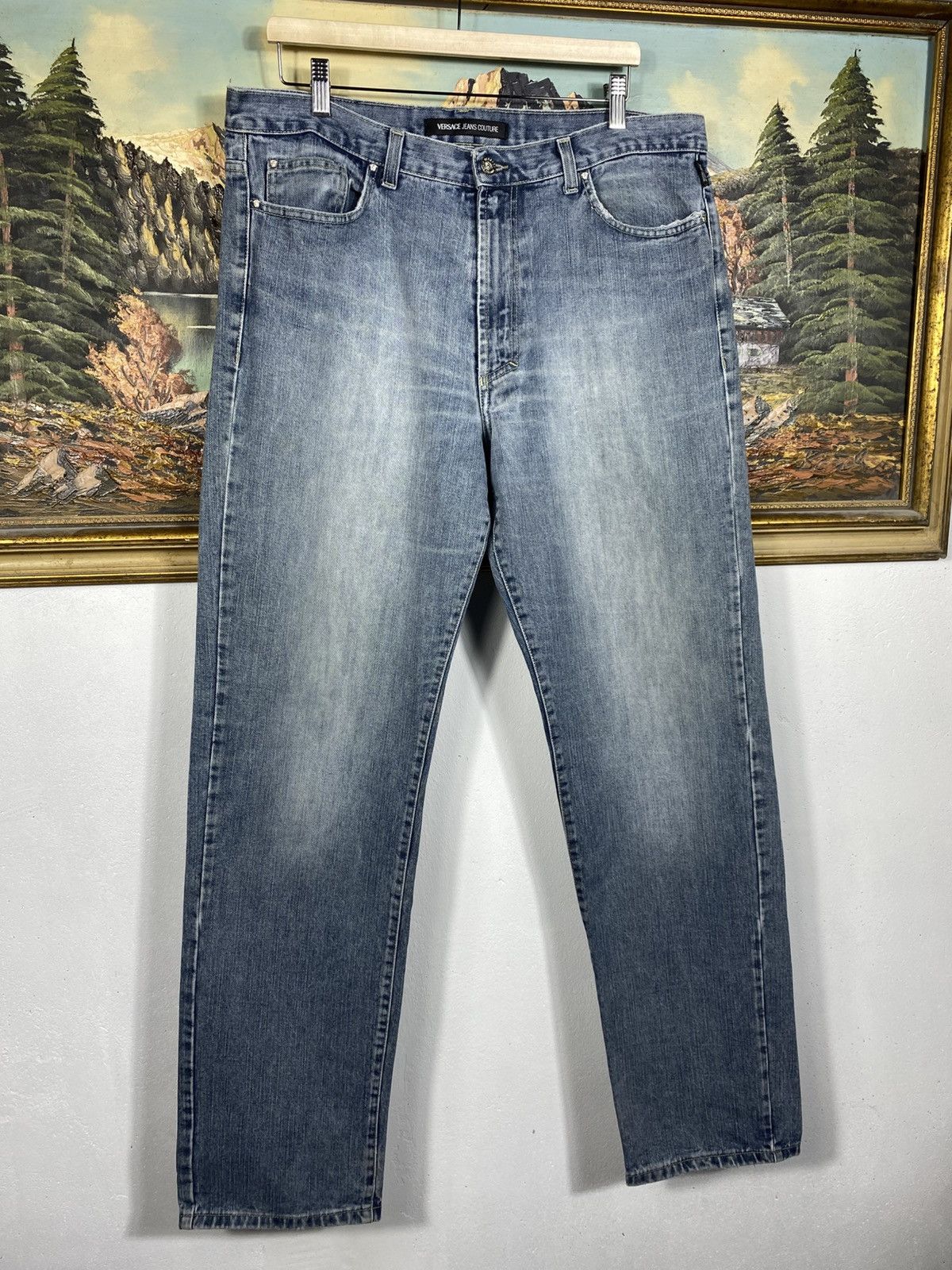 Versace Jeans Couture × Vintage Versace Jeans Couture Vintage Y2k Denim Jeans Trousers Pants Size US 40 / EU 56 - 3 Thumbnail