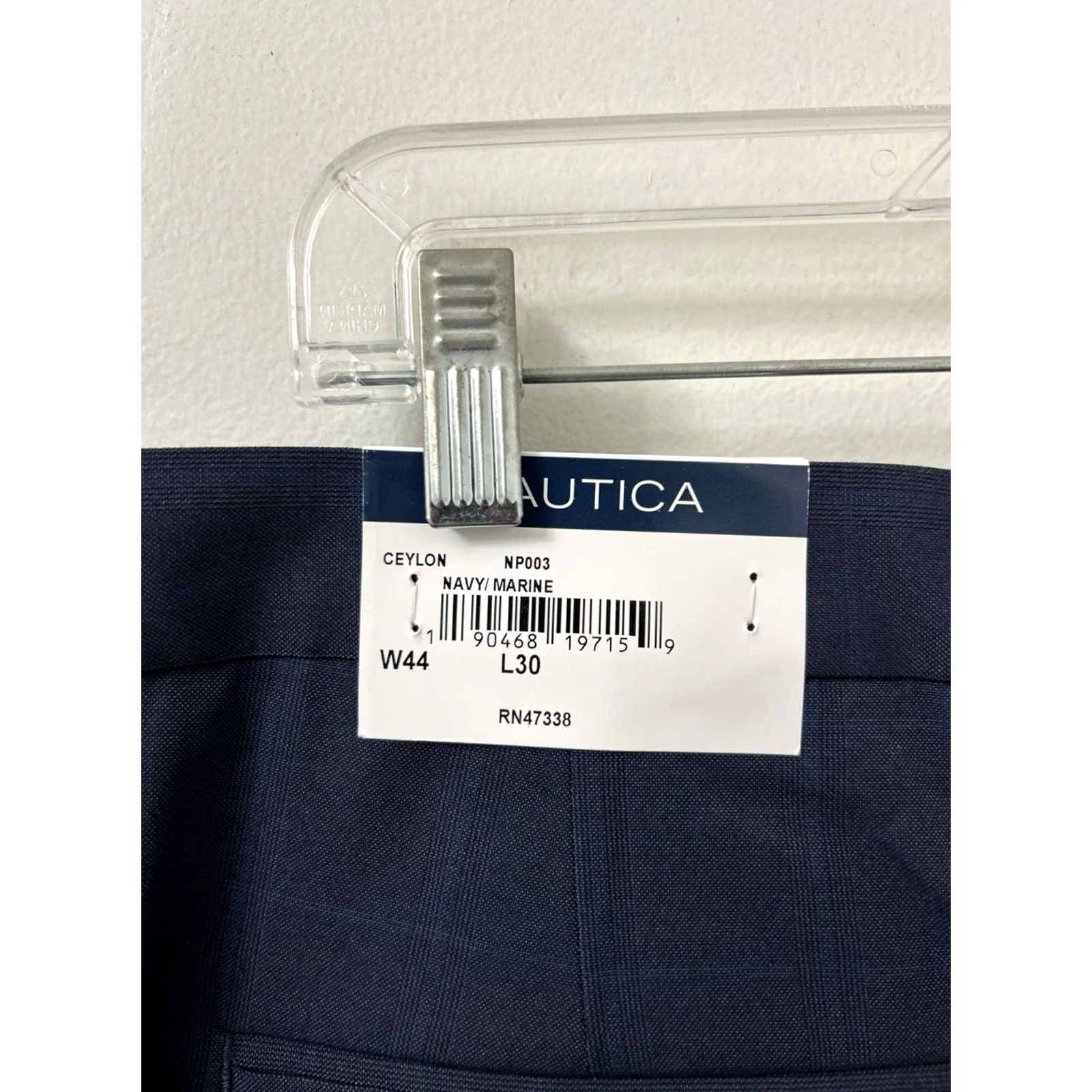Nautica VINTAGE: No Nautica Dress Pants Mens 44x30 Navy Blue Plaid YKK Active Stretch Trousers NWT Size US 44 / EU 60 - 5 Thumbnail