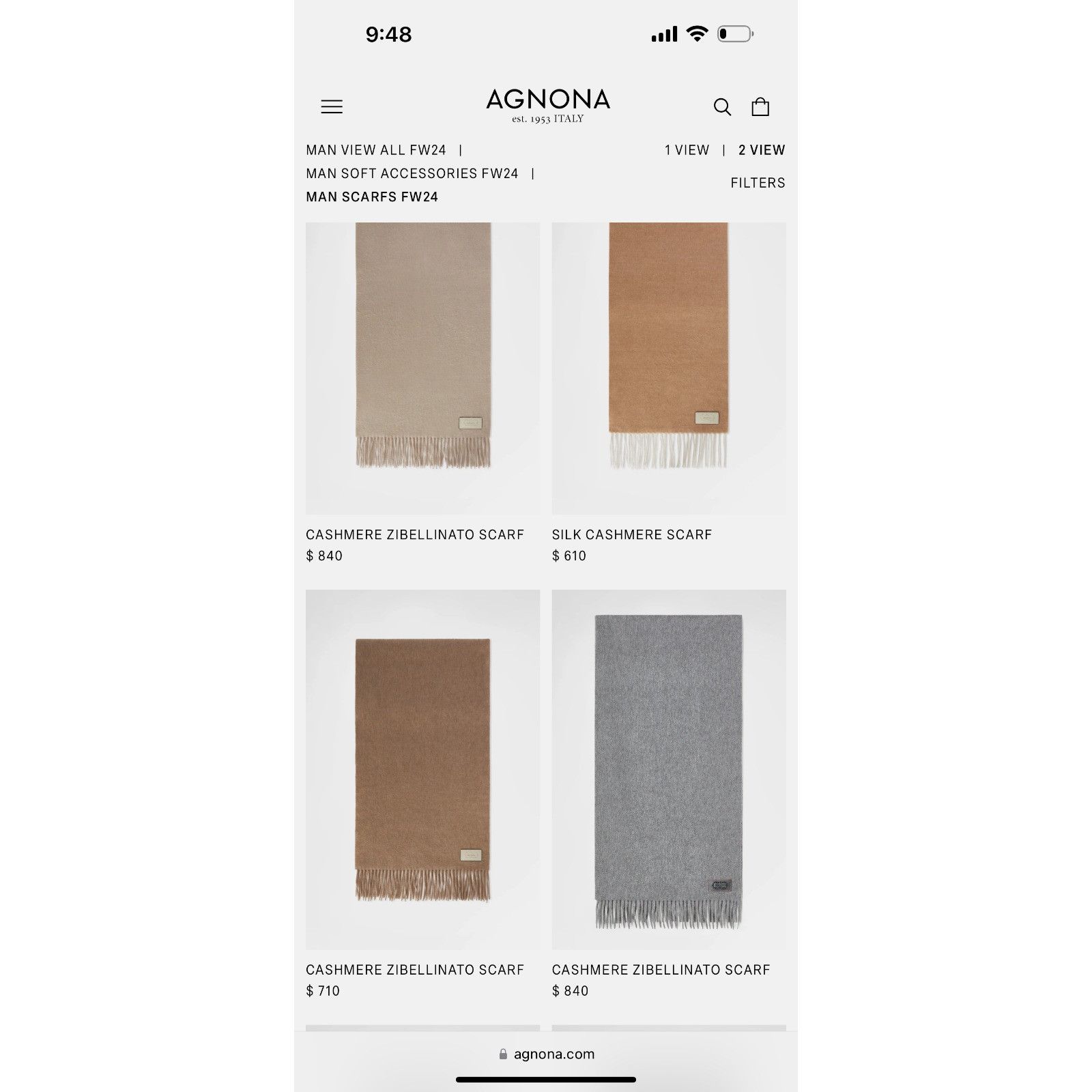 Agnona Agnona Gray Angora Wool Scarf Shawl Wrap w/ Fringe 11.5" x 6 Size ONE SIZE - 8 Thumbnail