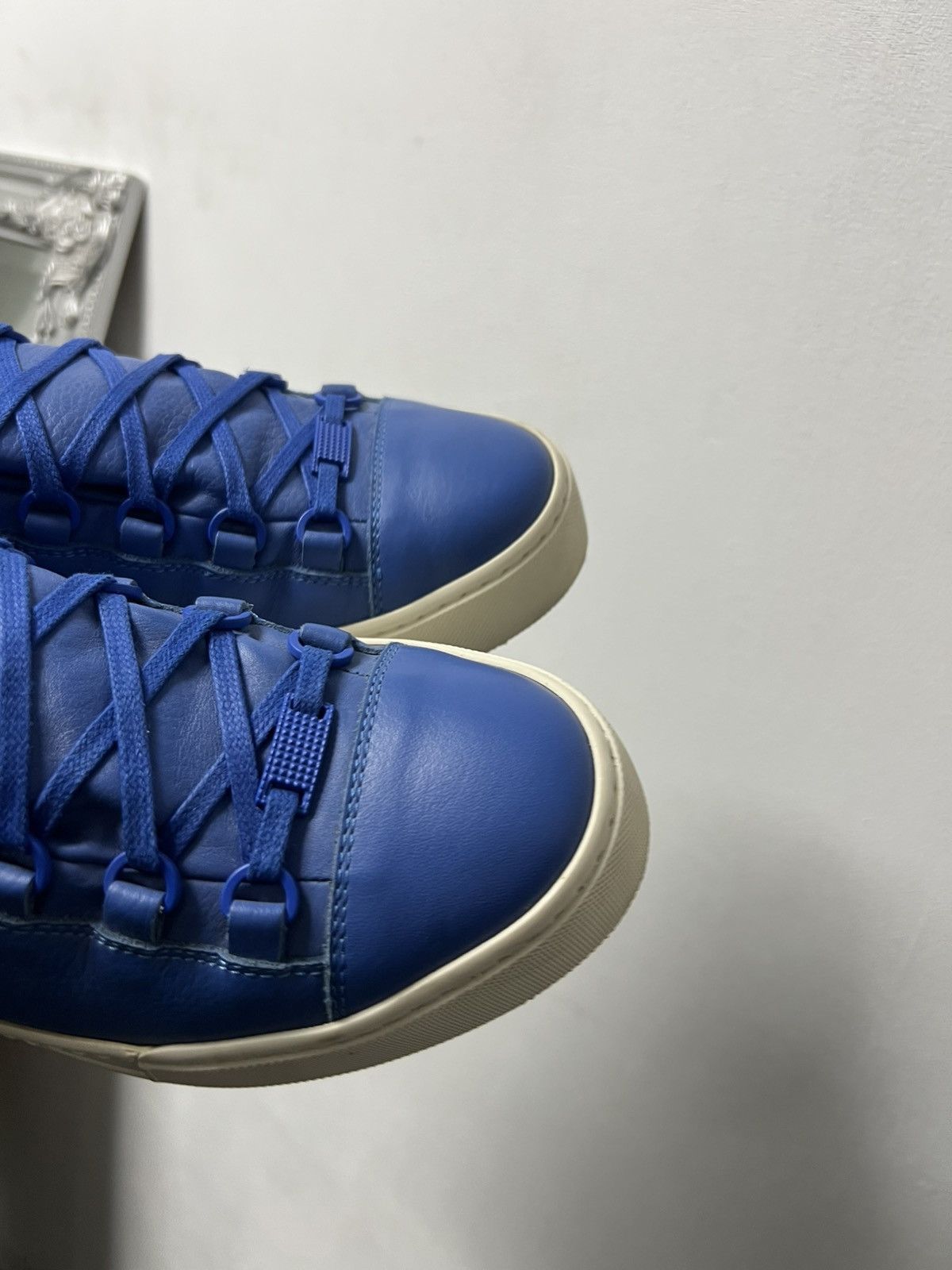 Balenciaga Balenciaga Arena Blue/White Leather High Tops Size 7 40 Size US 7 / EU 40 - 12 Thumbnail