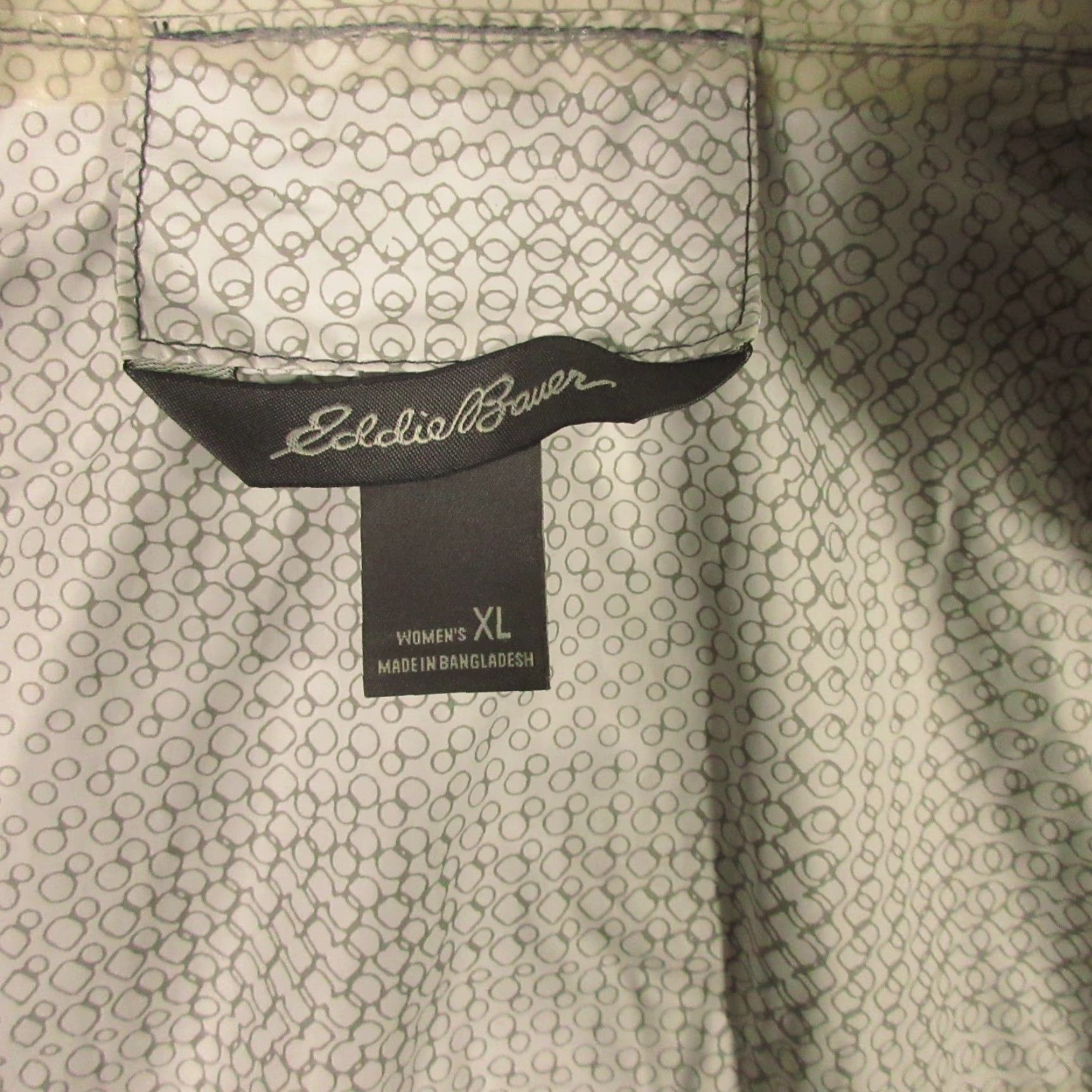 Eddie Bauer Eddie Bauer WeatherEdge Rain Jacket Womens XL Gray Camo Hooded Soft Shell Zip Mid-Length Front Pockets Breathable Lightweight Size XL / US 12-14 / IT 48-50 - 3 Thumbnail