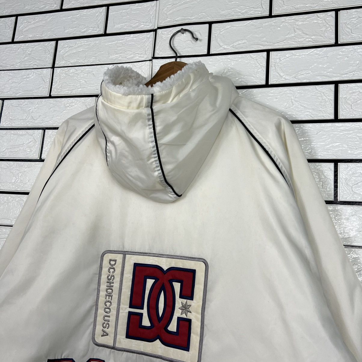 DC Vintage DC SHOE USA Big Logo Long Sherpa Jacket #4038-C183 Size US XL / EU 56 / 4 - 3 Thumbnail