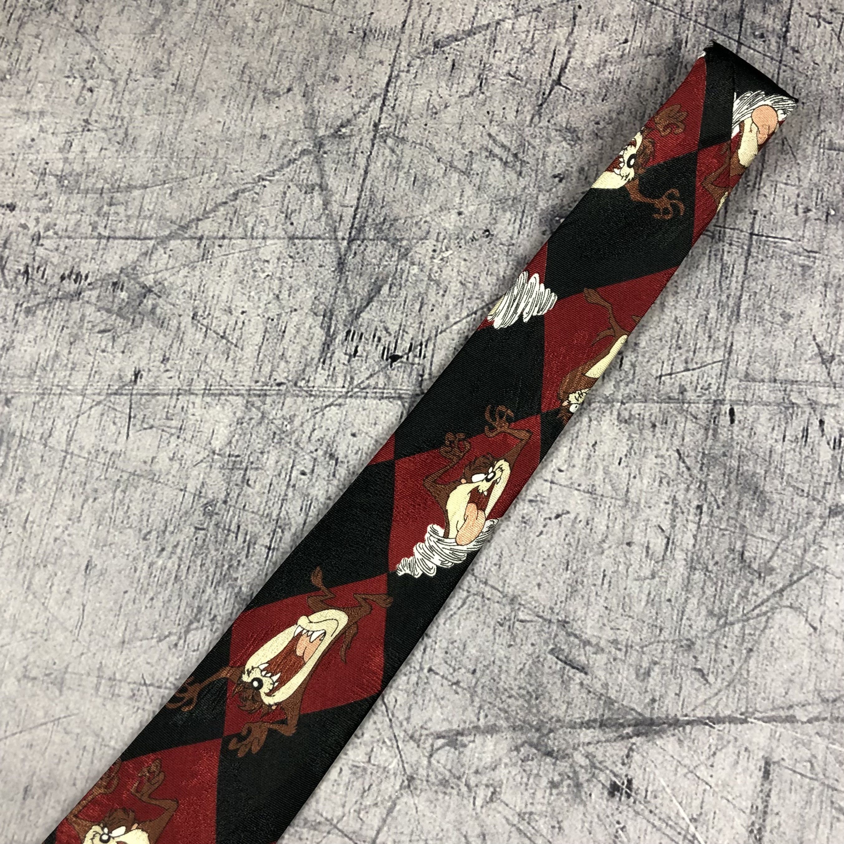 Cartoon Network Vintage 90s Looney Tunes Sylvester Tasmania Devil Tie Size ONE SIZE - 12 Thumbnail